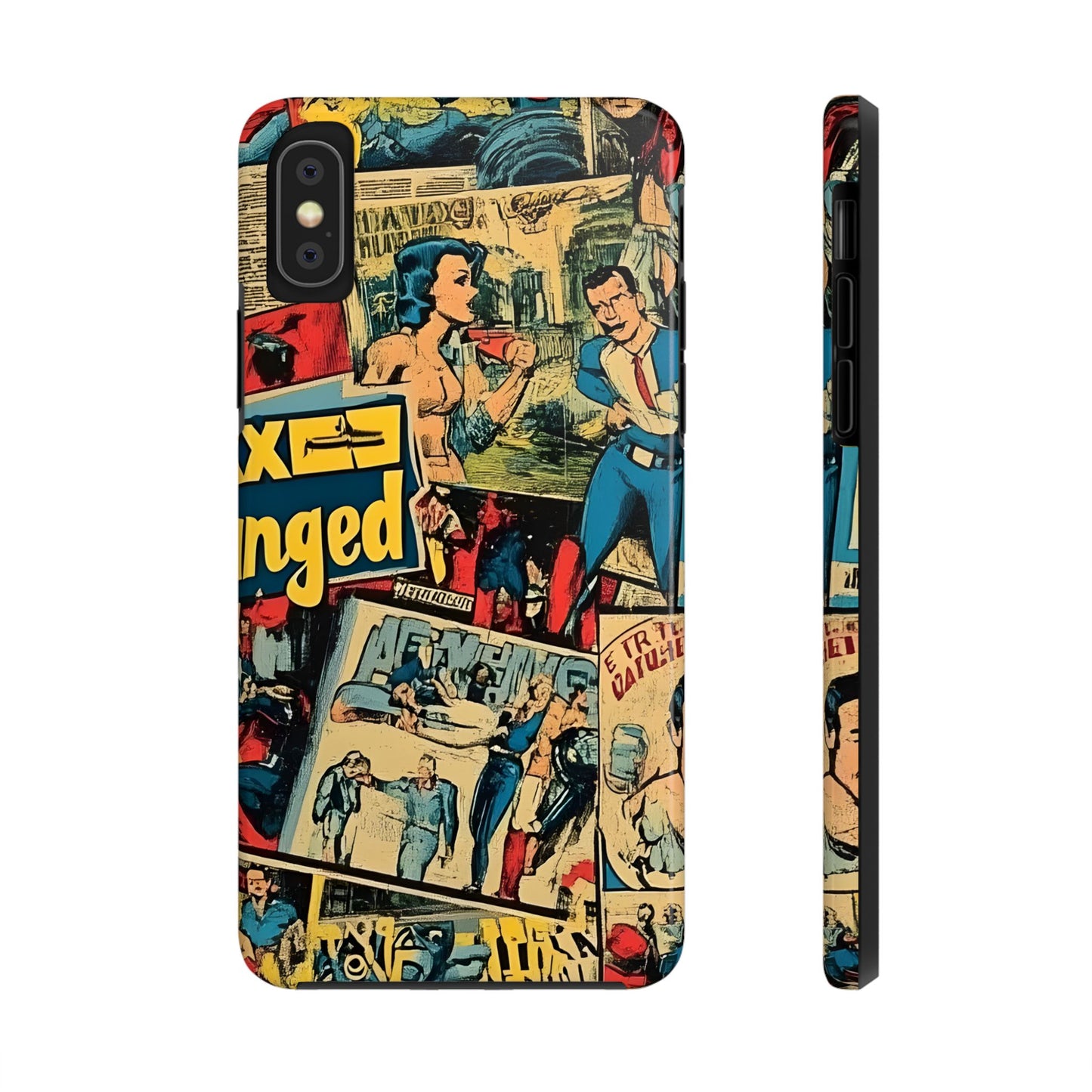 Vintage Comic - Tough Phone Cases, Superhero Phone Covers