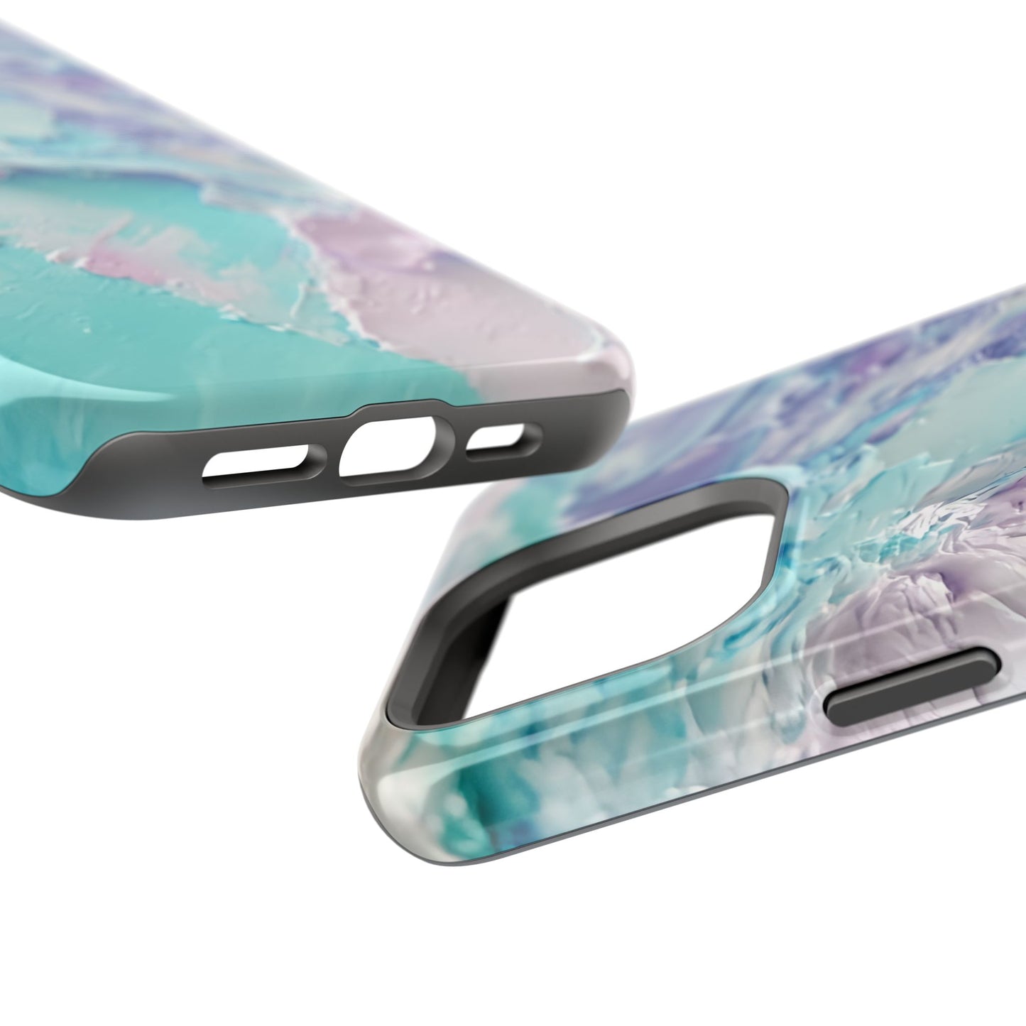 Aqua Abstract Impact-Resistant Phone Case