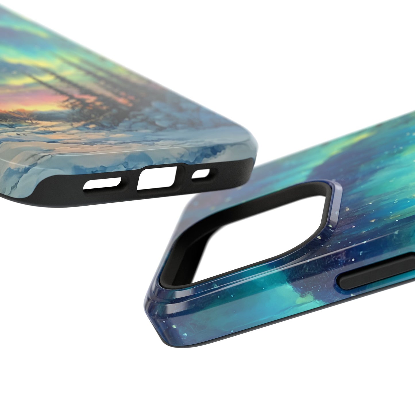 Aurora Borealis Impact-Resistant Phone Case - Durable Protection with Stunning Northern Lights Design