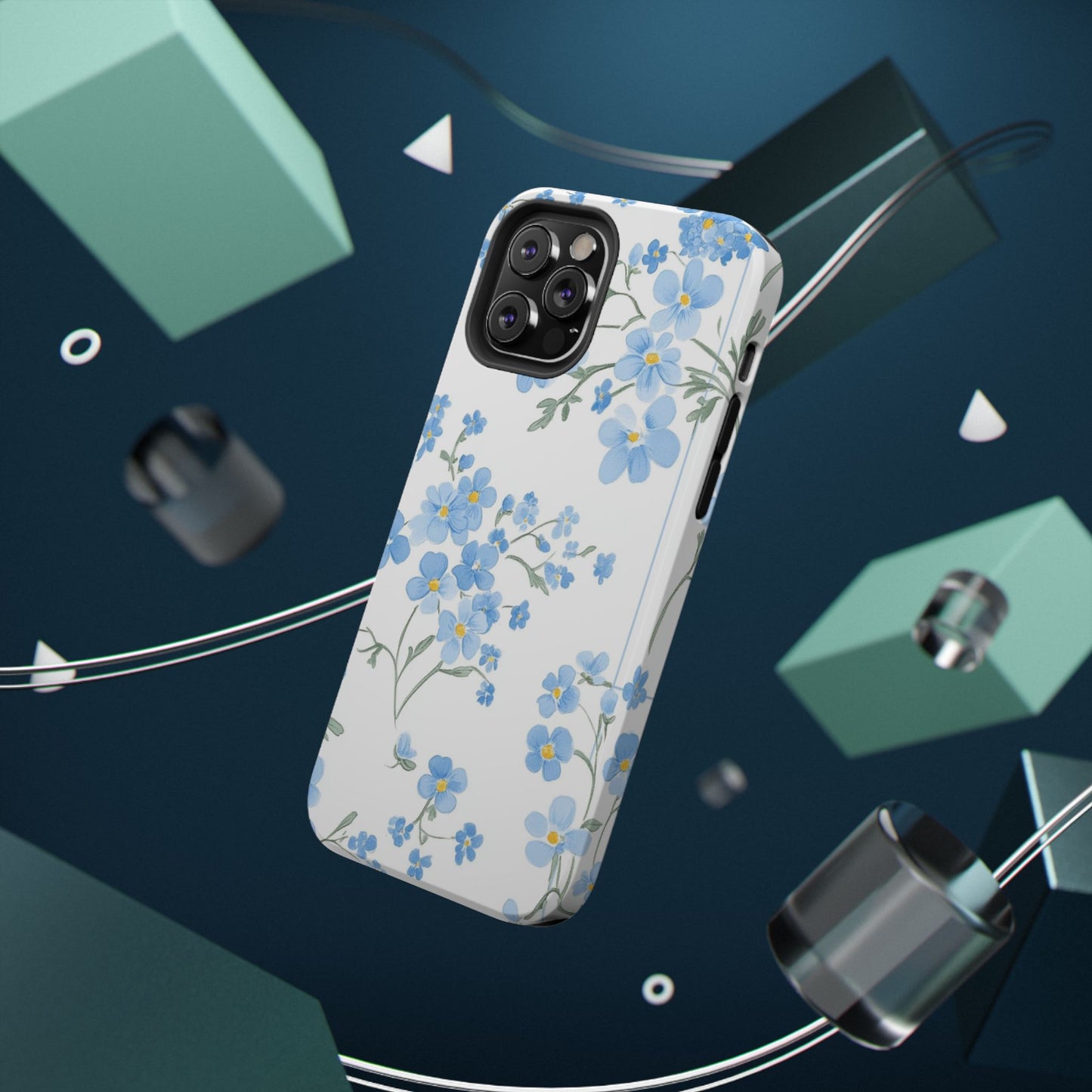 Blue Flower Design Floral Phone Case