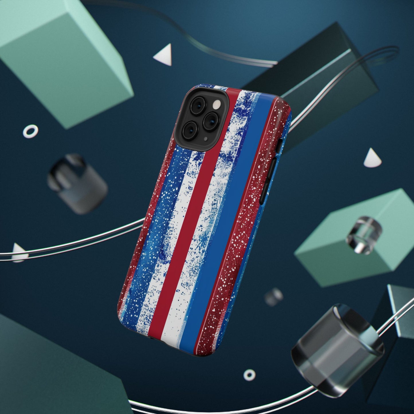 Patriotic Stripes Impact-Resistant Phone Case