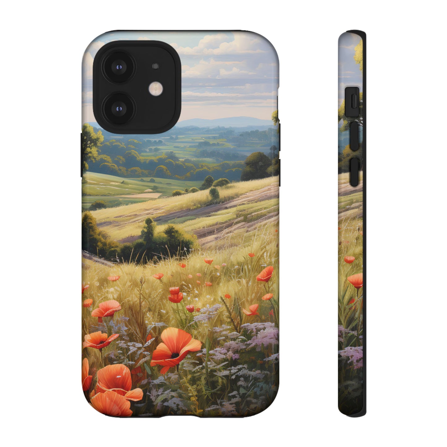 Phone Case with Beautiful Poppy Field Design