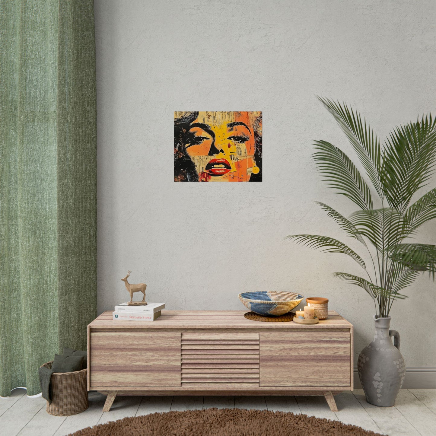 Wall Art Poster - Retro Pop Culture Woman 16, Comic Book Style