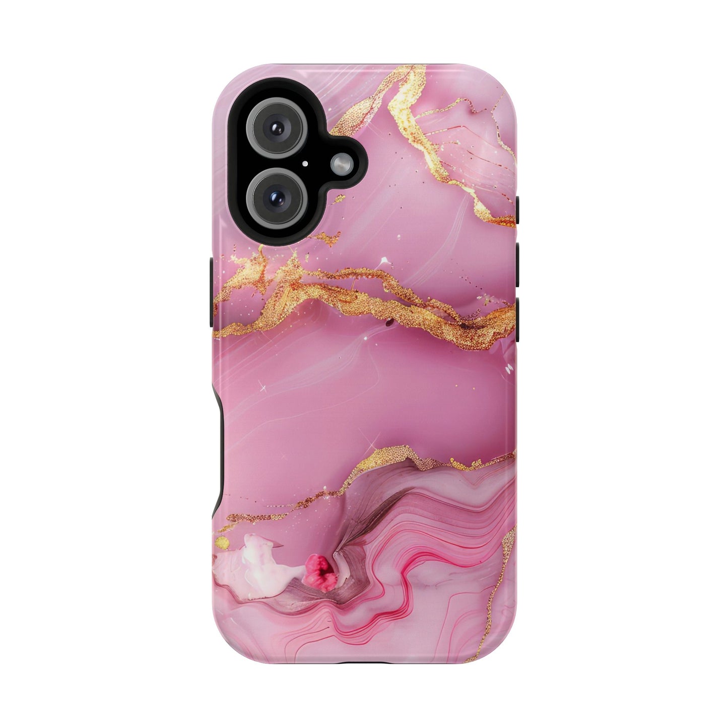 Elegant Marble Phone Case - Pink & Gold