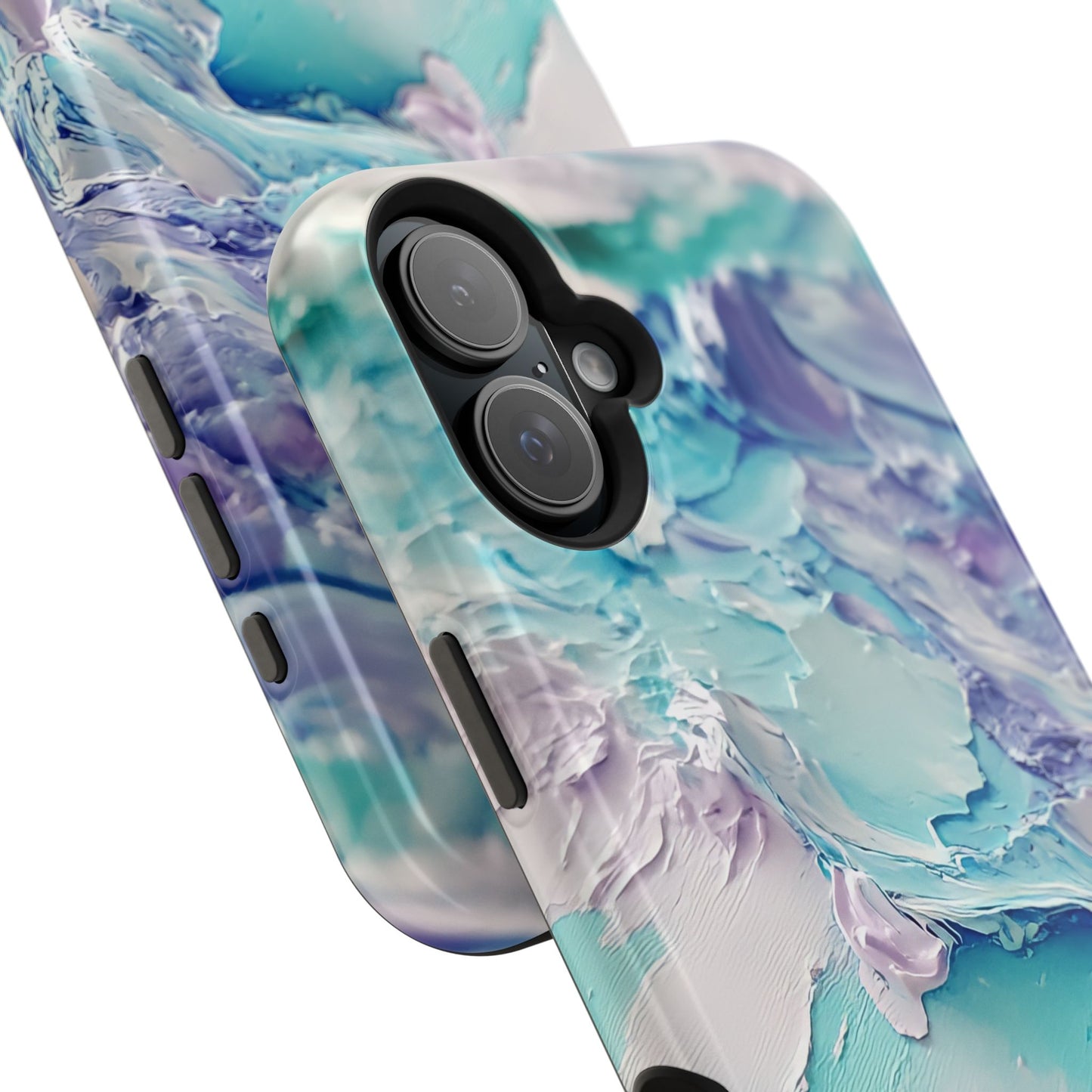 Aqua Abstract Impact-Resistant Phone Case