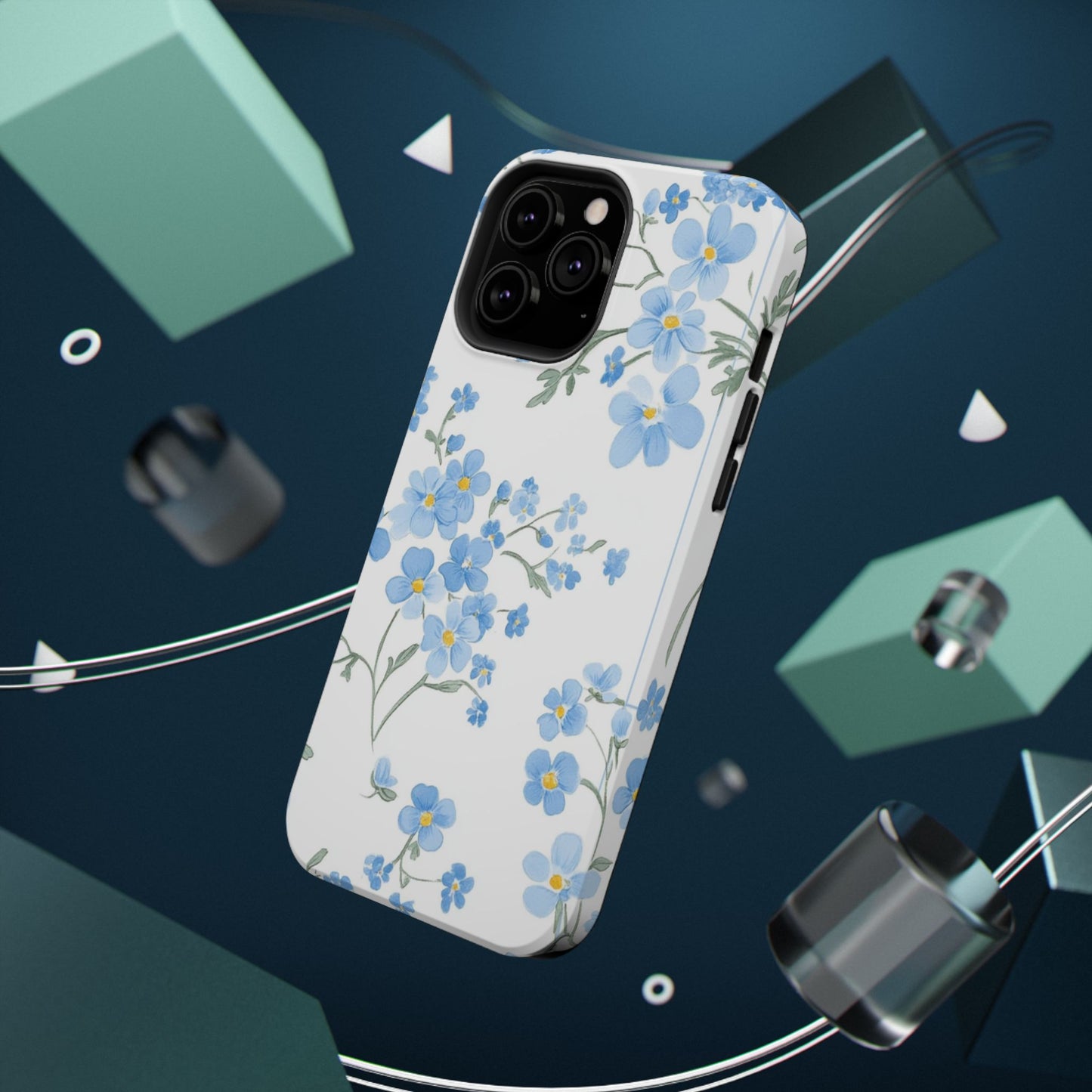 Blue Flower Design Floral Phone Case