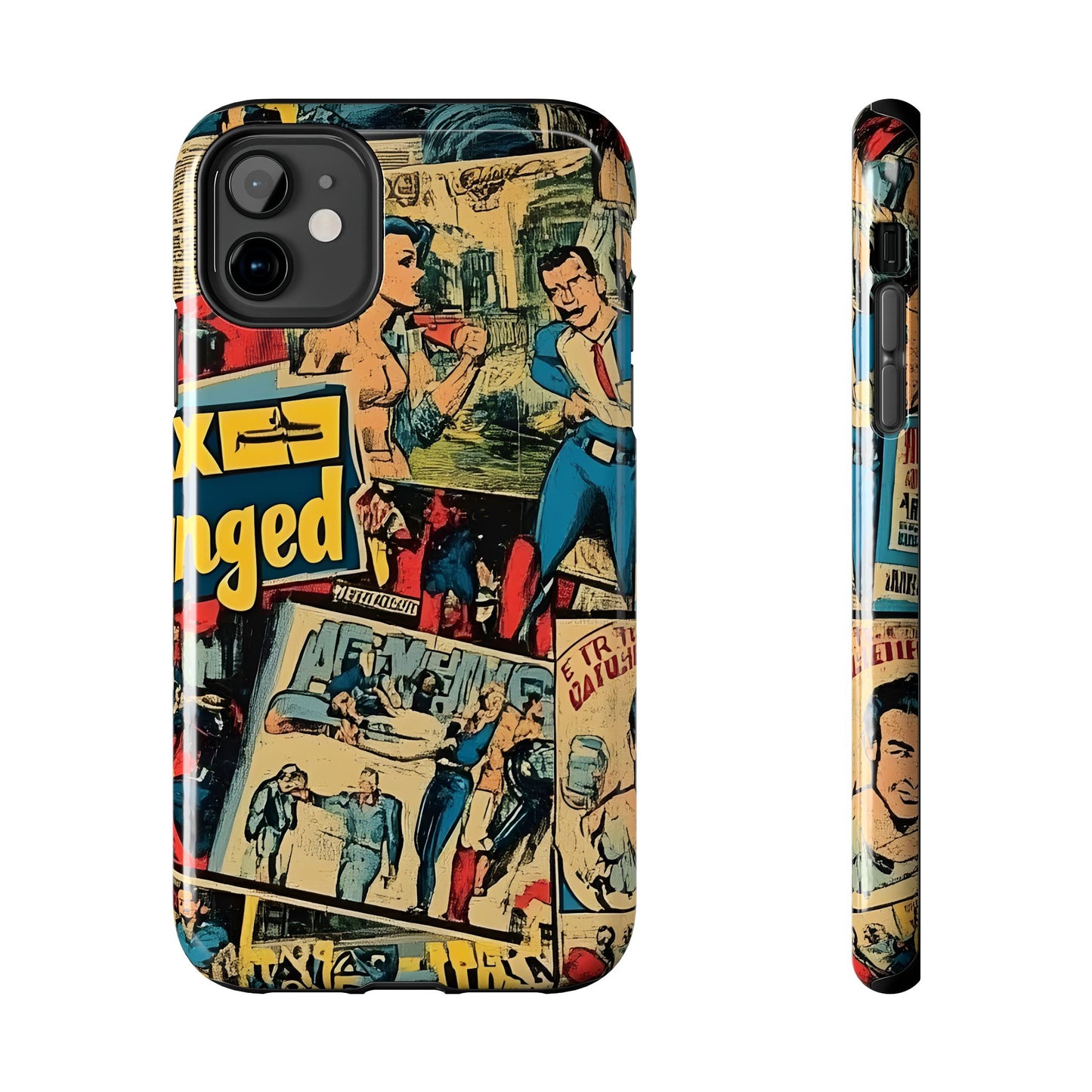 Vintage Comic - Tough Phone Cases, Superhero Phone Covers