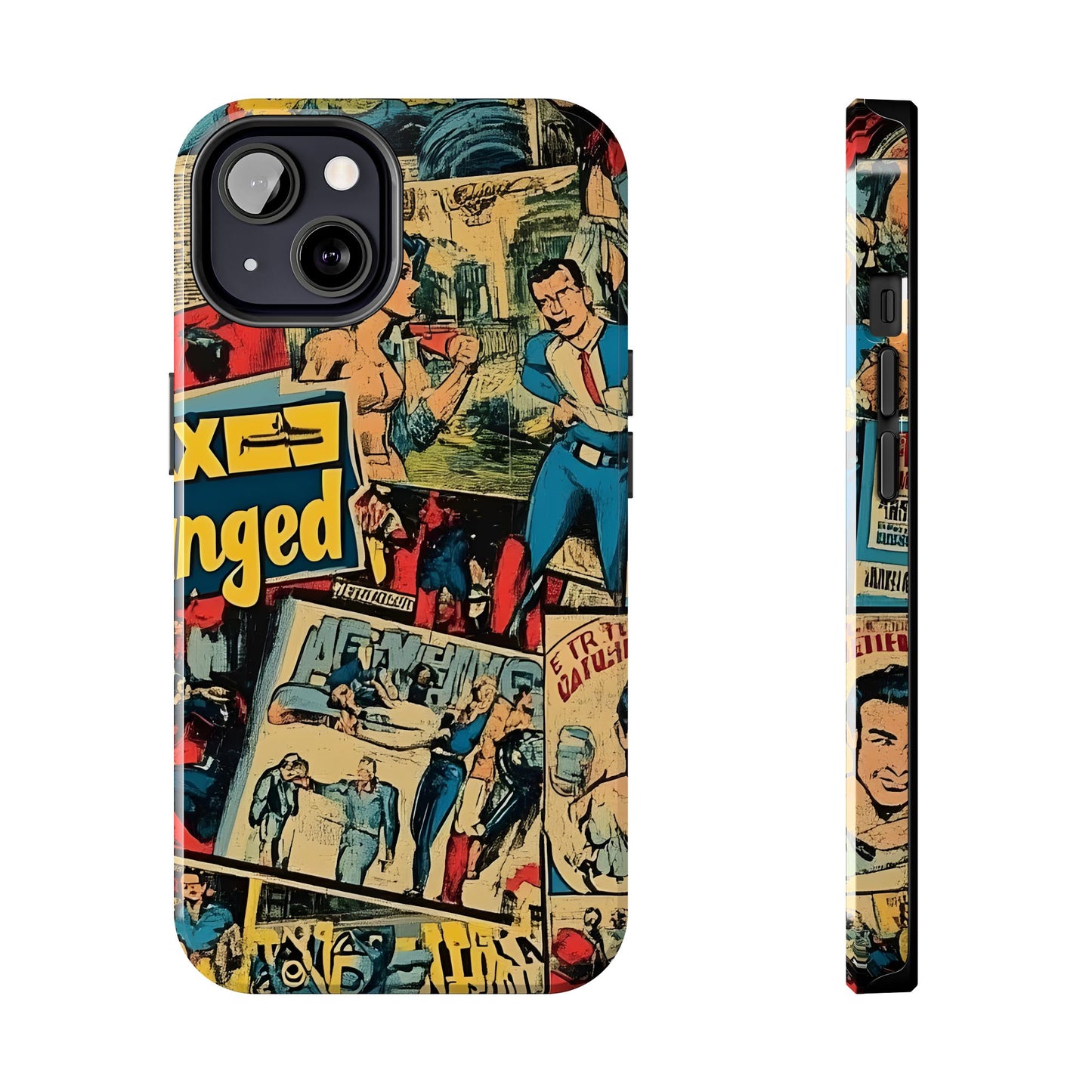 Vintage Comic - Tough Phone Cases, Superhero Phone Covers