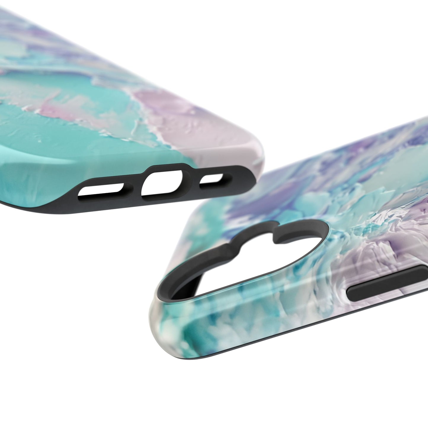 Aqua Abstract Impact-Resistant Phone Case