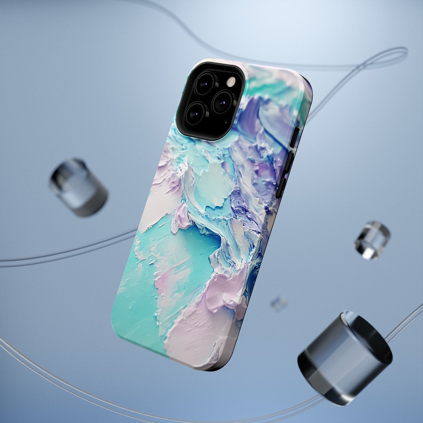 Aqua Abstract Impact-Resistant Phone Case