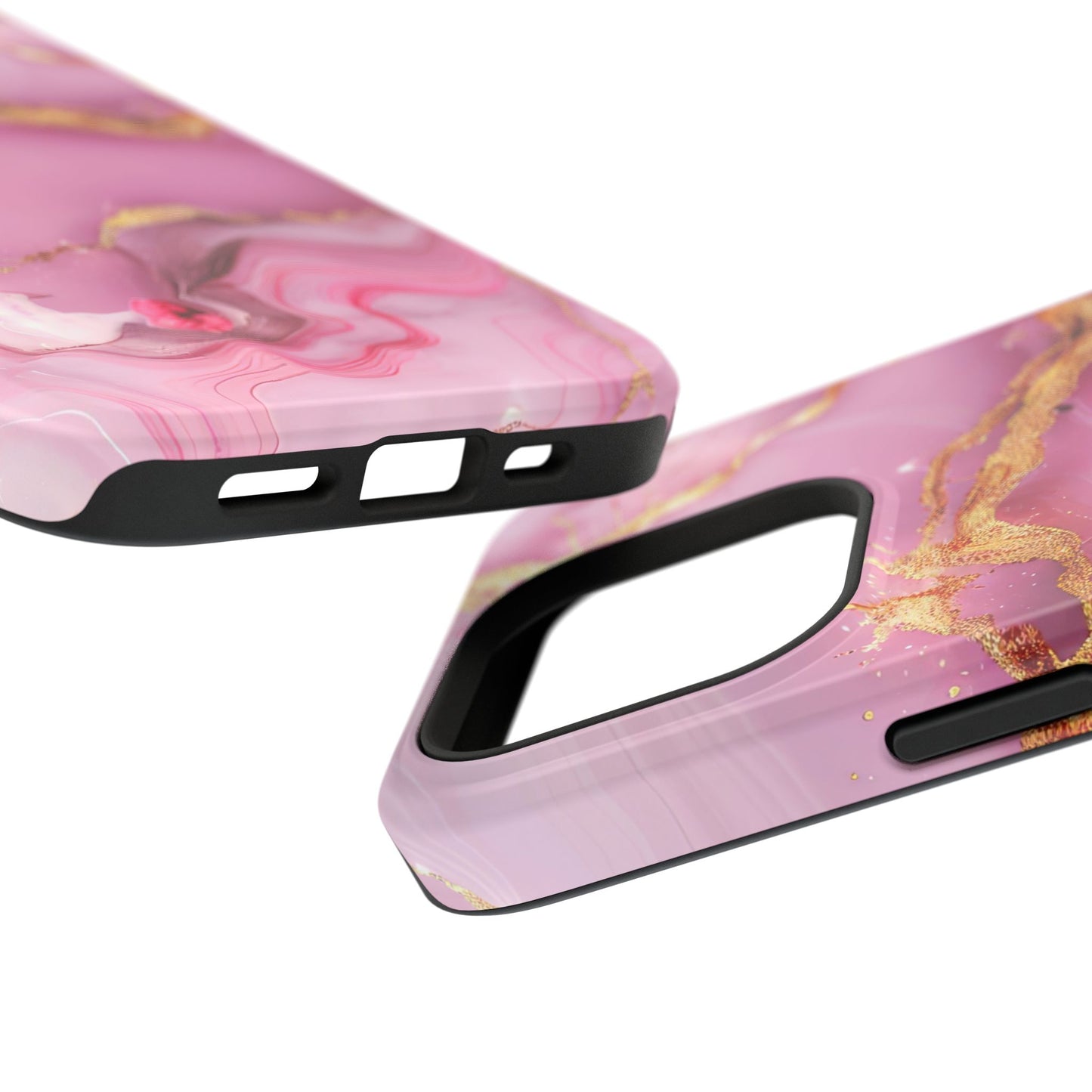 Elegant Marble Phone Case - Pink & Gold