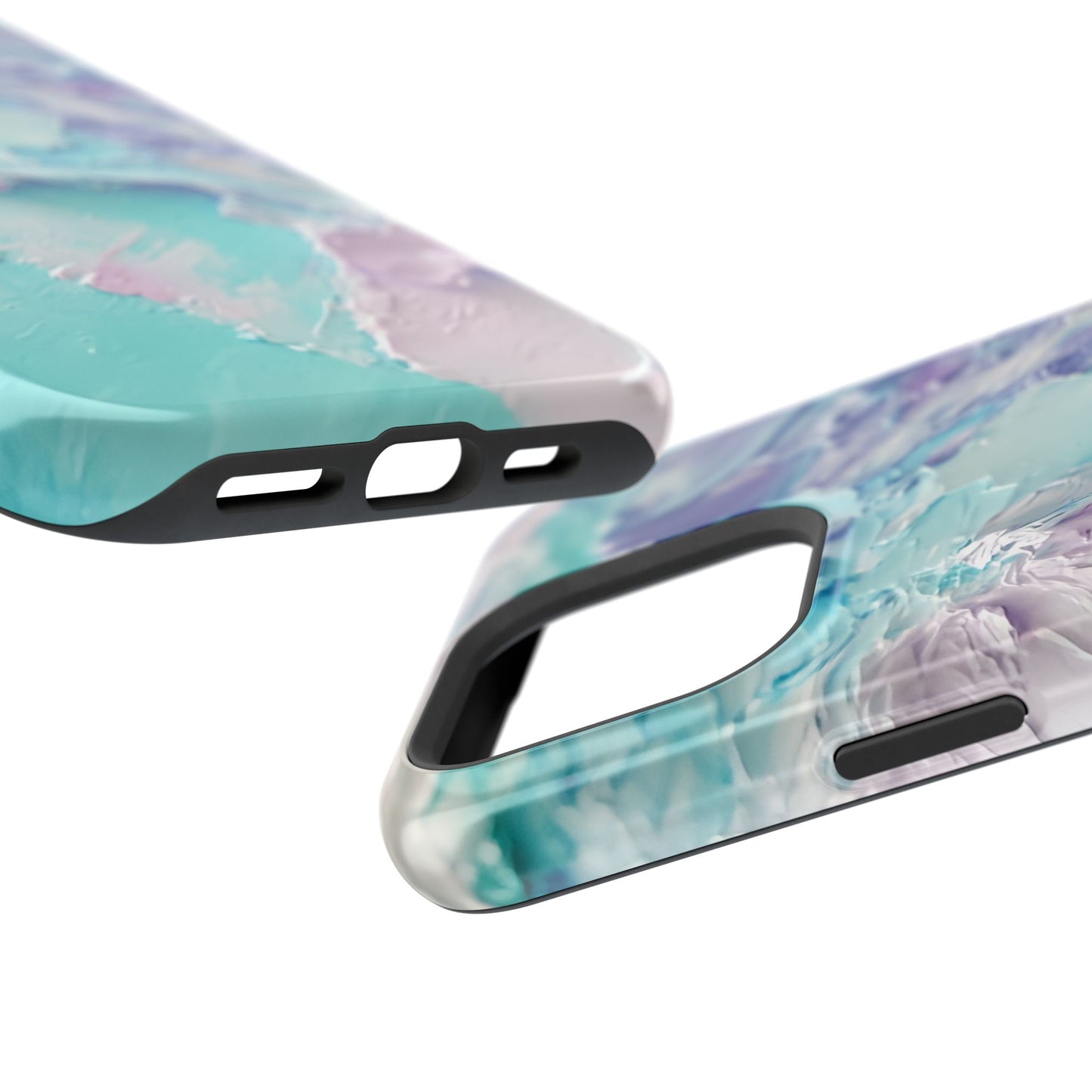 Aqua Abstract Impact-Resistant Phone Case