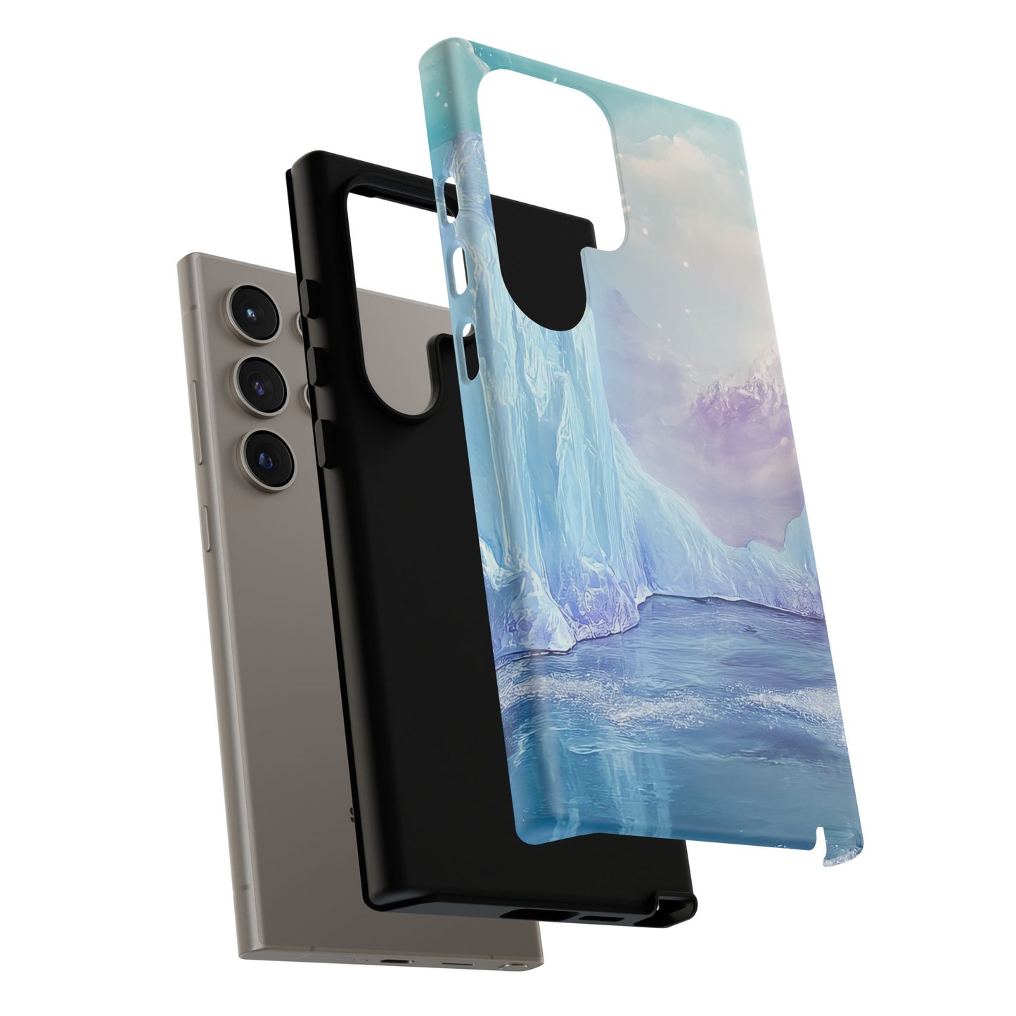 Artistic Phone Case with Iceberg Design