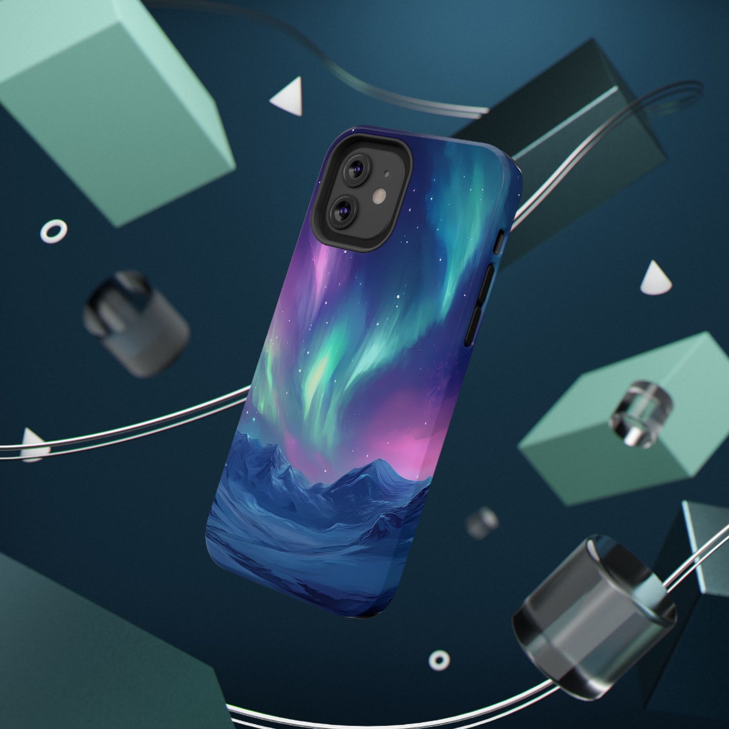 Aurora Borealis Impact-Resistant Phone Case - Colorful Northern Lights Design-2