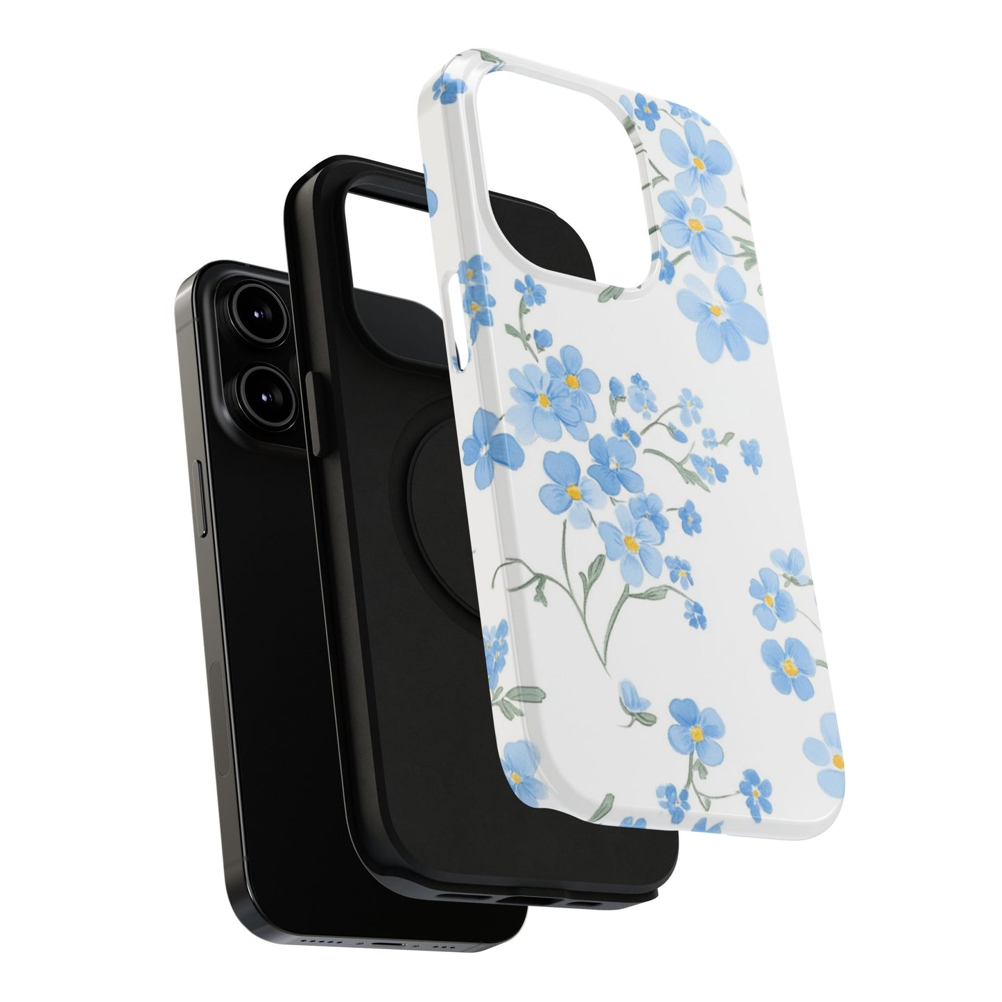 Blue Flower Design Floral Phone Case