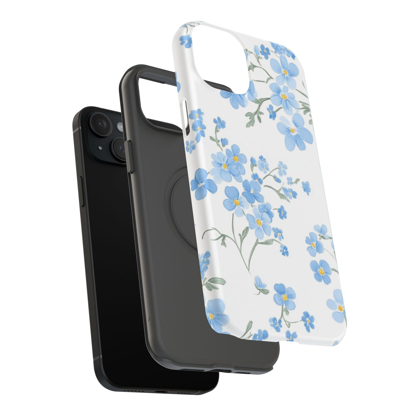Blue Flower Design Floral Phone Case