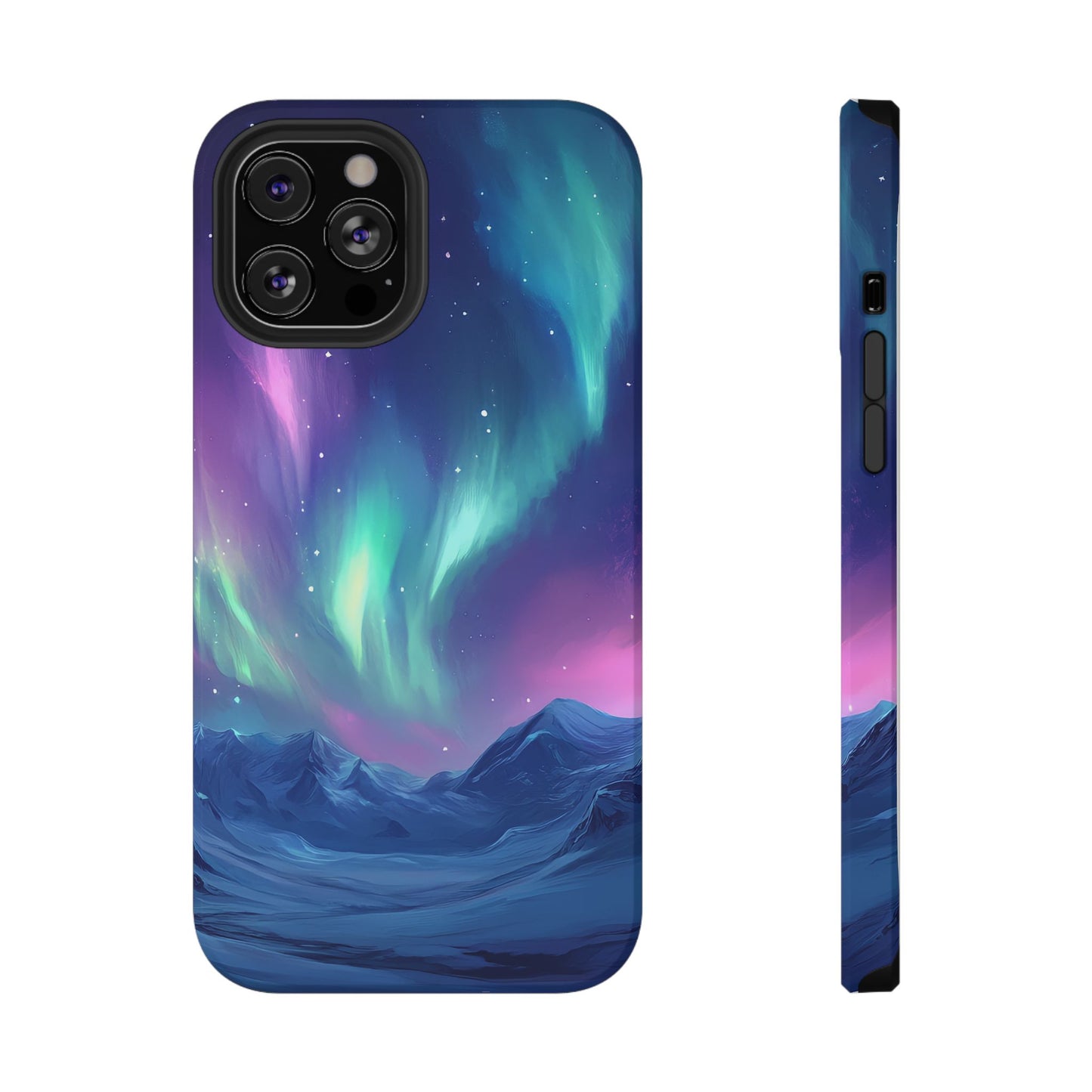 Aurora Borealis Impact-Resistant Phone Case - Colorful Northern Lights Design-2