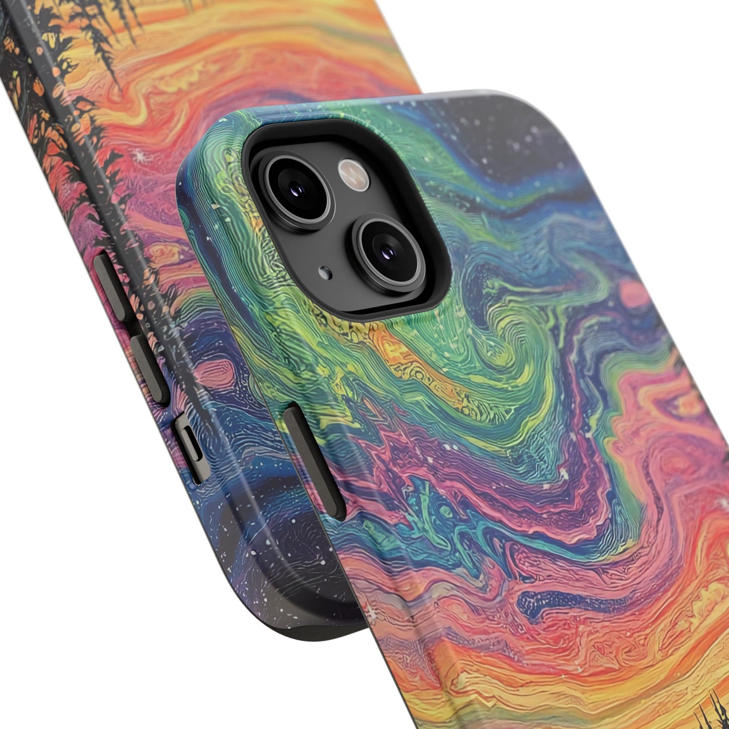 Nature-Inspired Impact-Resistant Phone Case - Vibrant Galaxy Sky Design
