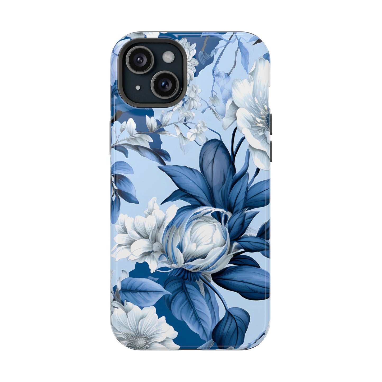 Elegant Blue Floral Phone Case