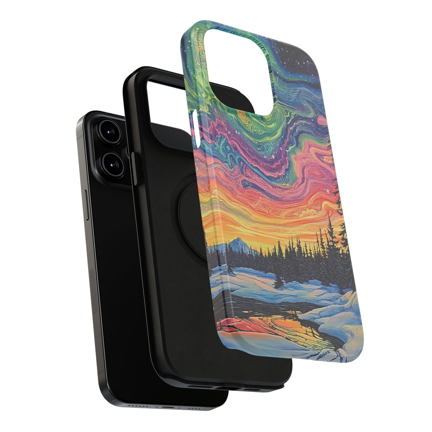 Nature-Inspired Impact-Resistant Phone Case - Vibrant Galaxy Sky Design