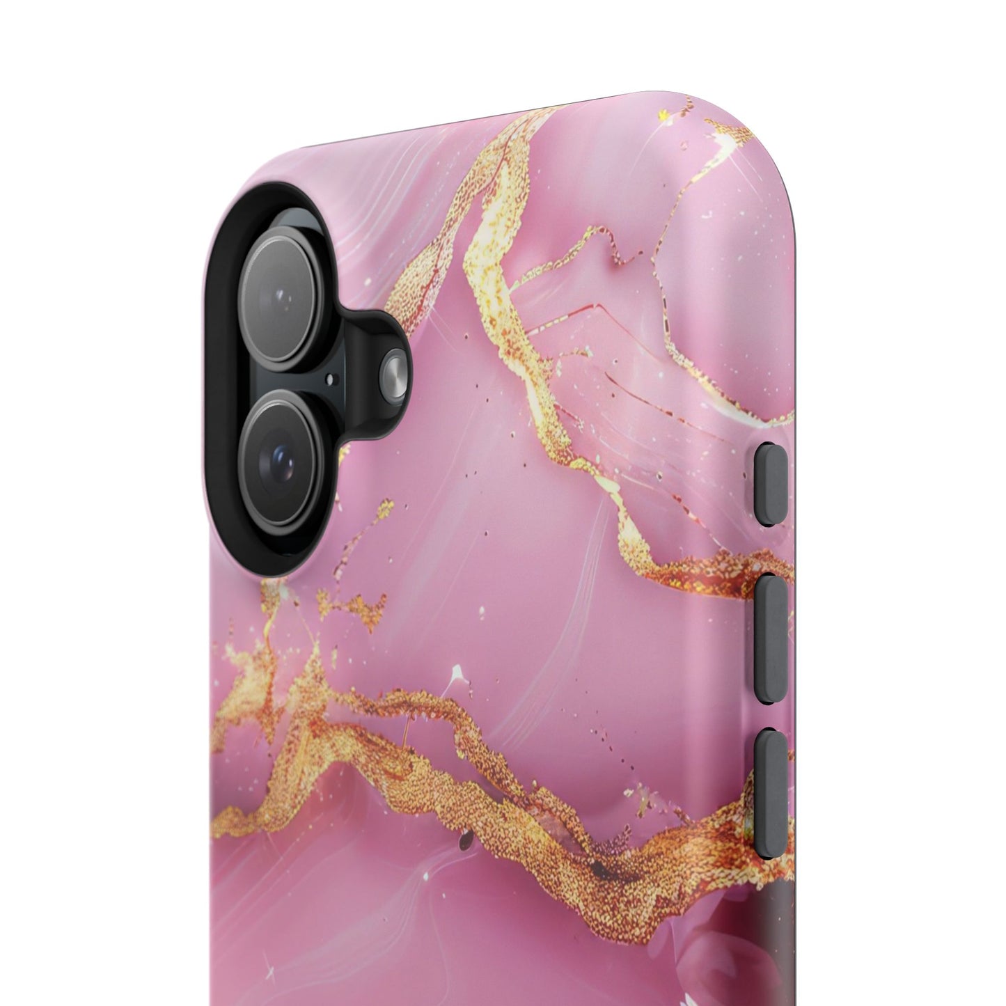 Elegant Marble Phone Case - Pink & Gold