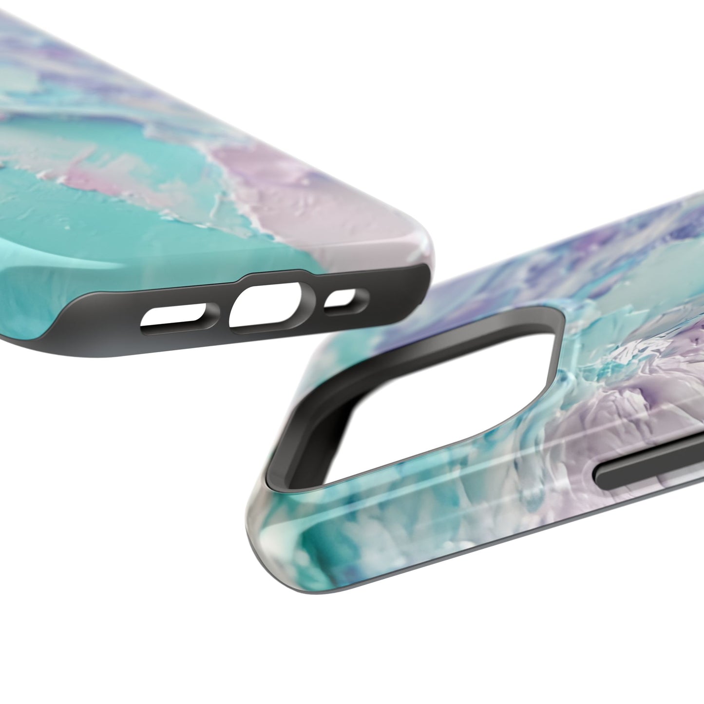 Aqua Abstract Impact-Resistant Phone Case