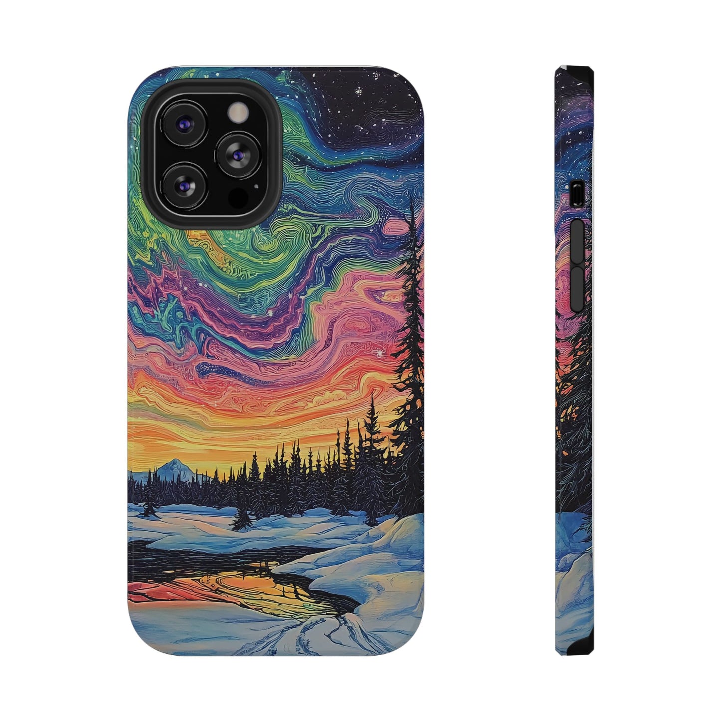 Nature-Inspired Impact-Resistant Phone Case - Vibrant Galaxy Sky Design
