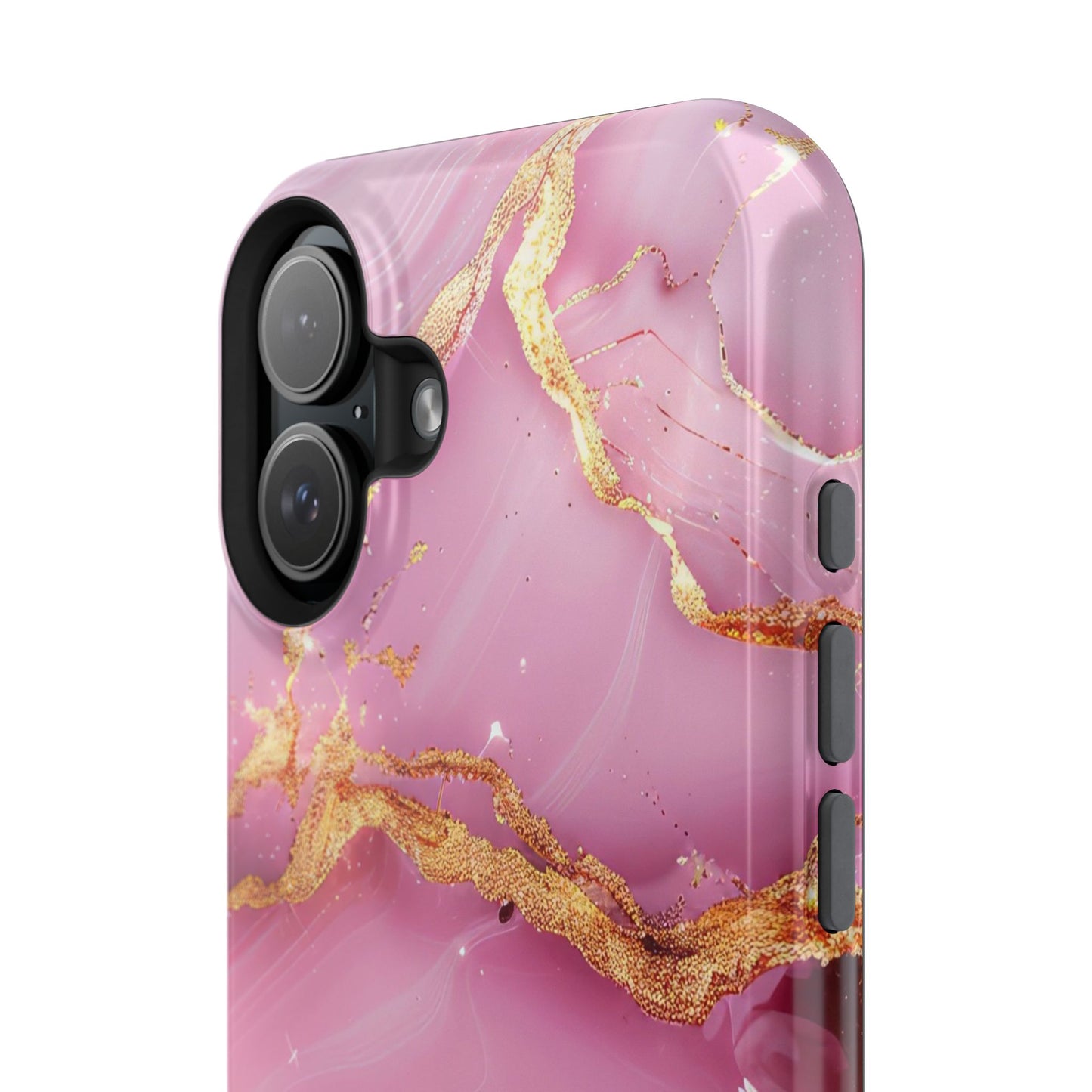 Elegant Marble Phone Case - Pink & Gold