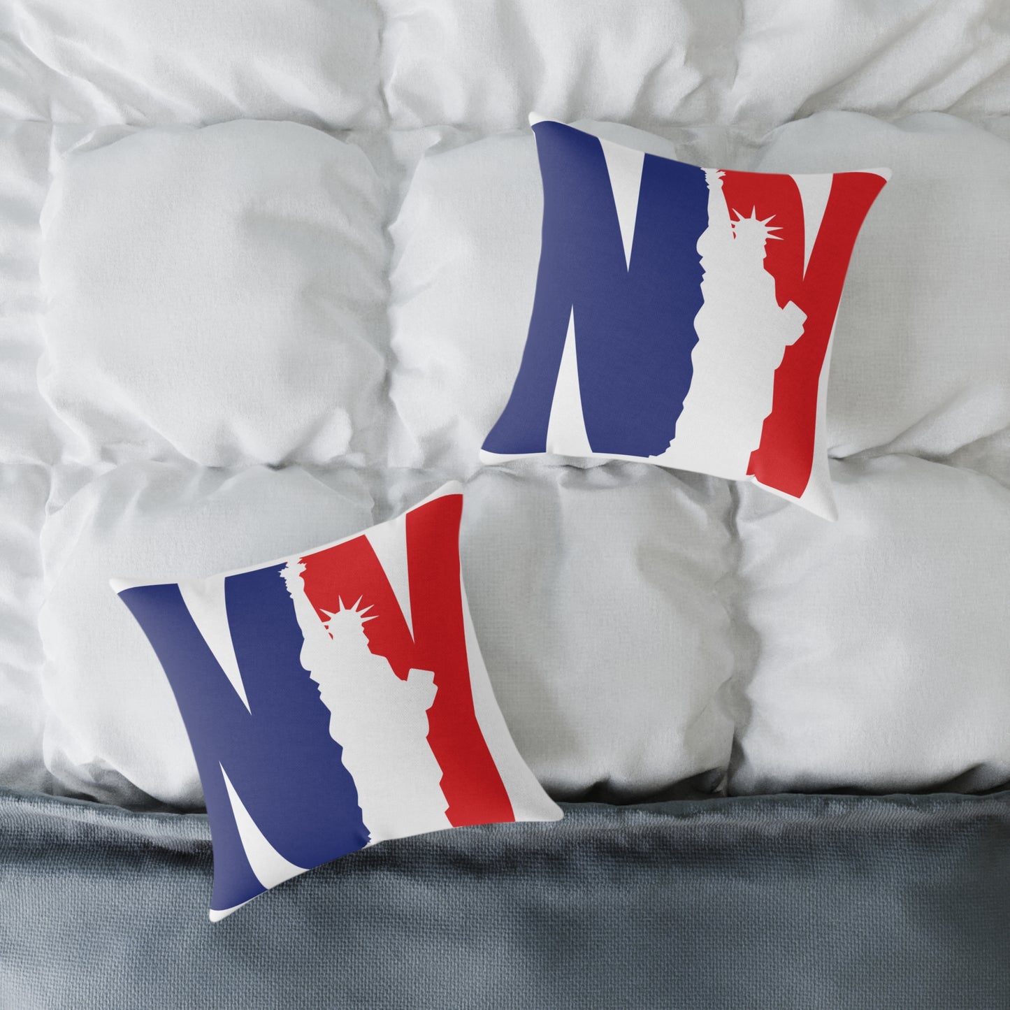 New York Statue of Liberty Poly Canvas Pillow