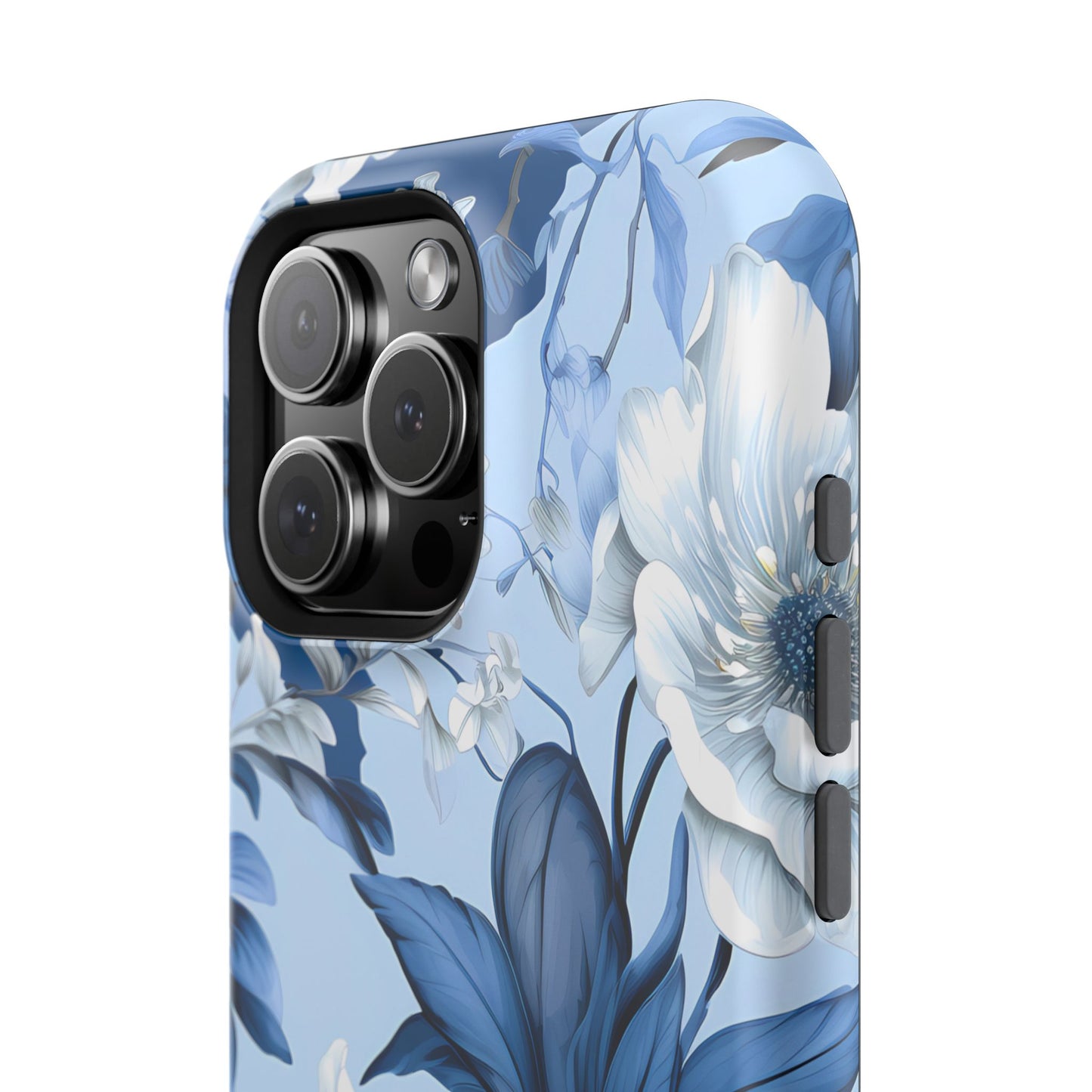 Elegant Blue Floral Phone Case