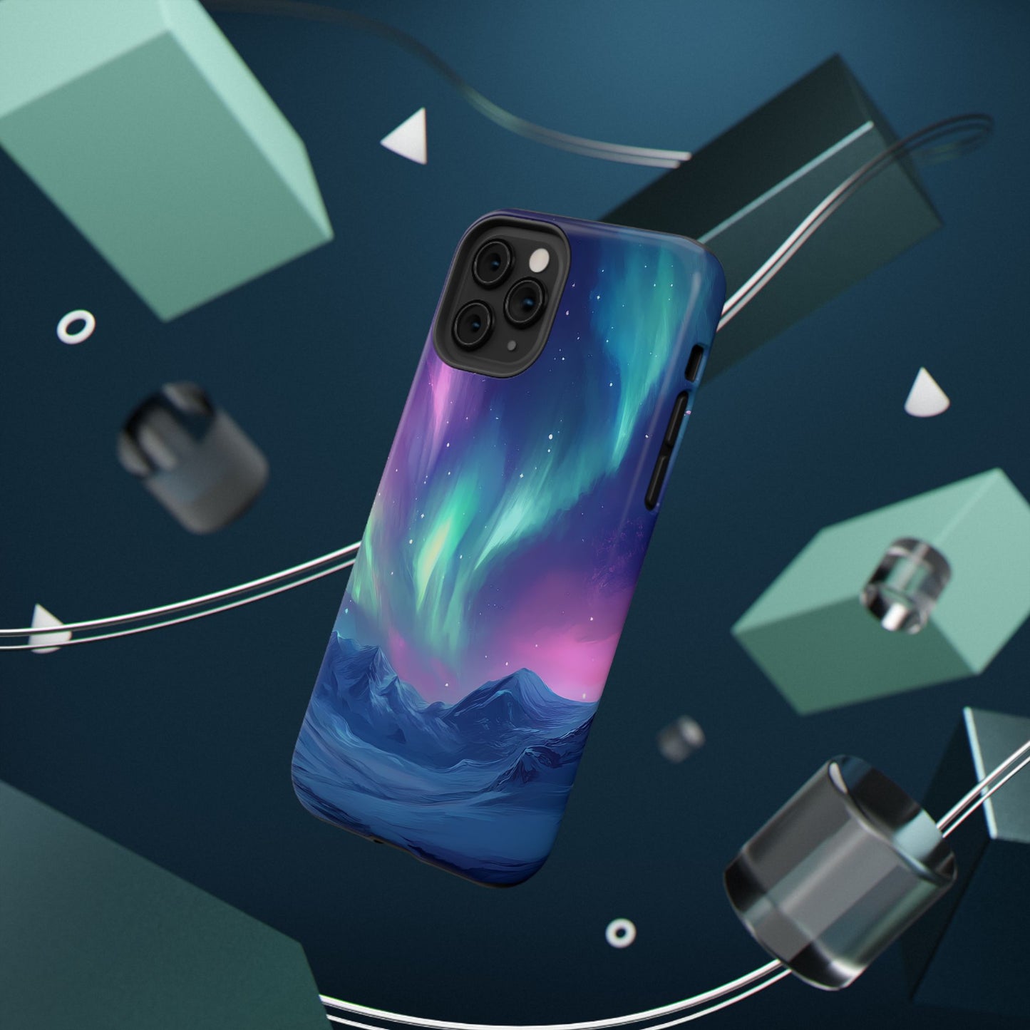 Aurora Borealis Impact-Resistant Phone Case - Colorful Northern Lights Design-2
