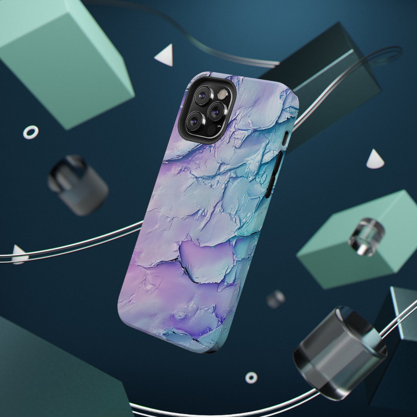 Vibrant Impact-Resistant Phone Case - Colorful Texture Design