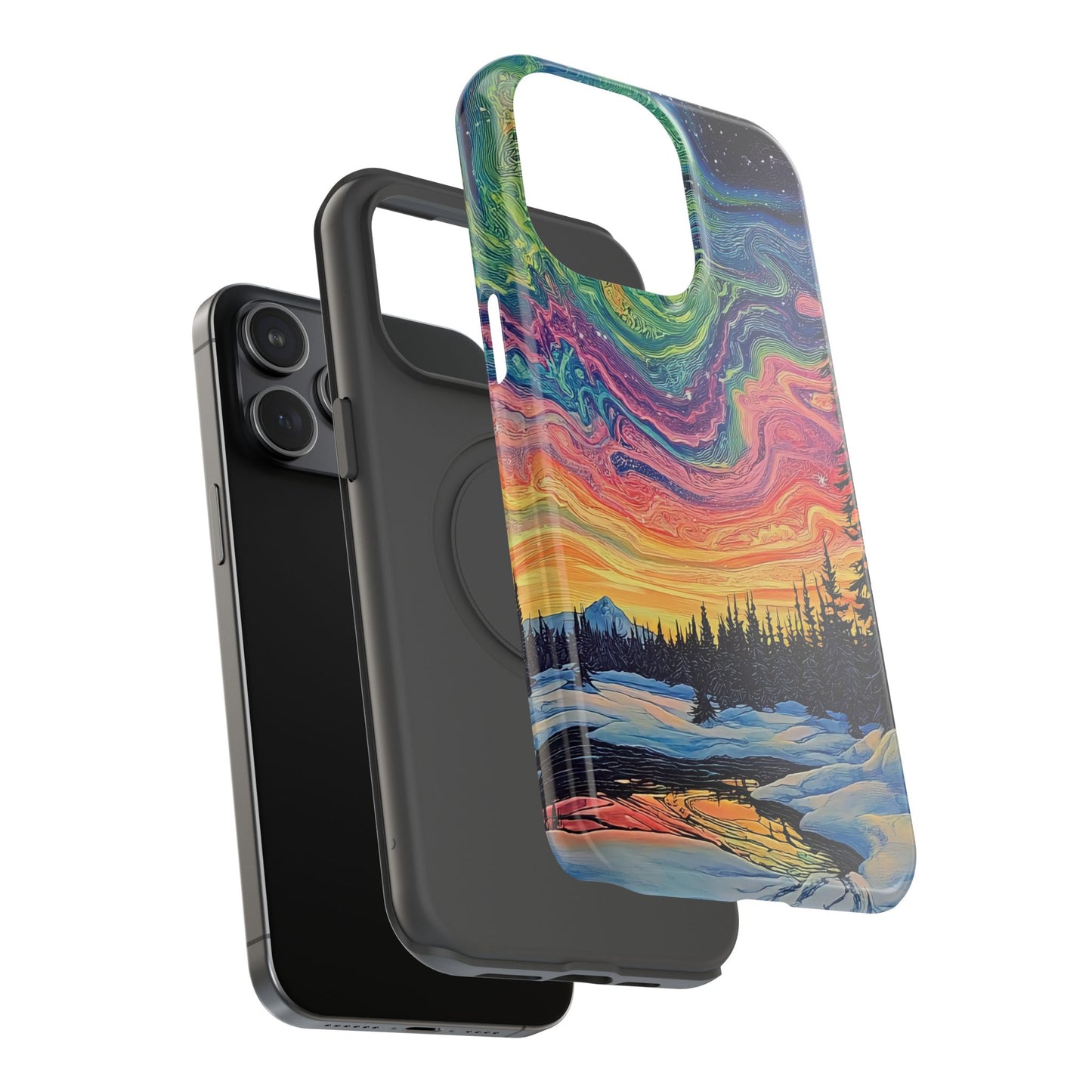 Nature-Inspired Impact-Resistant Phone Case - Vibrant Galaxy Sky Design