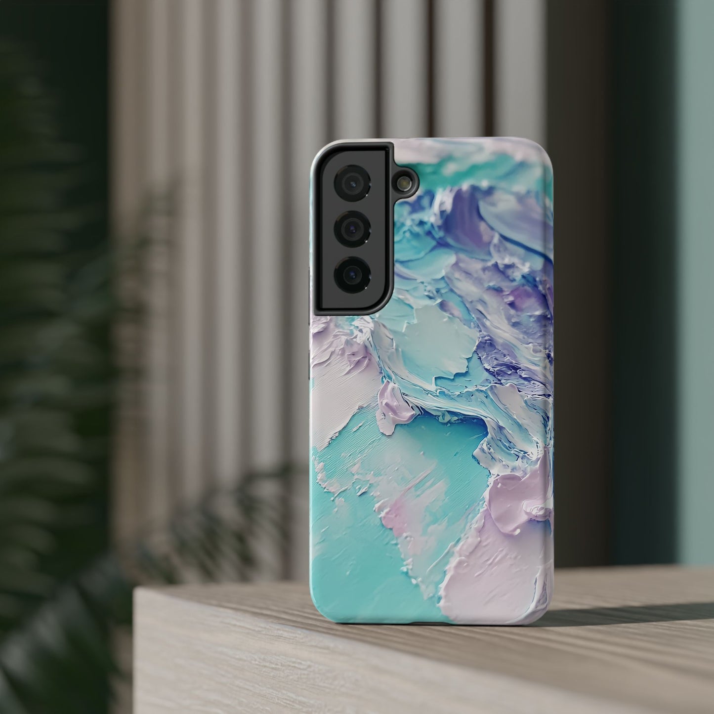Aqua Abstract Impact-Resistant Phone Case