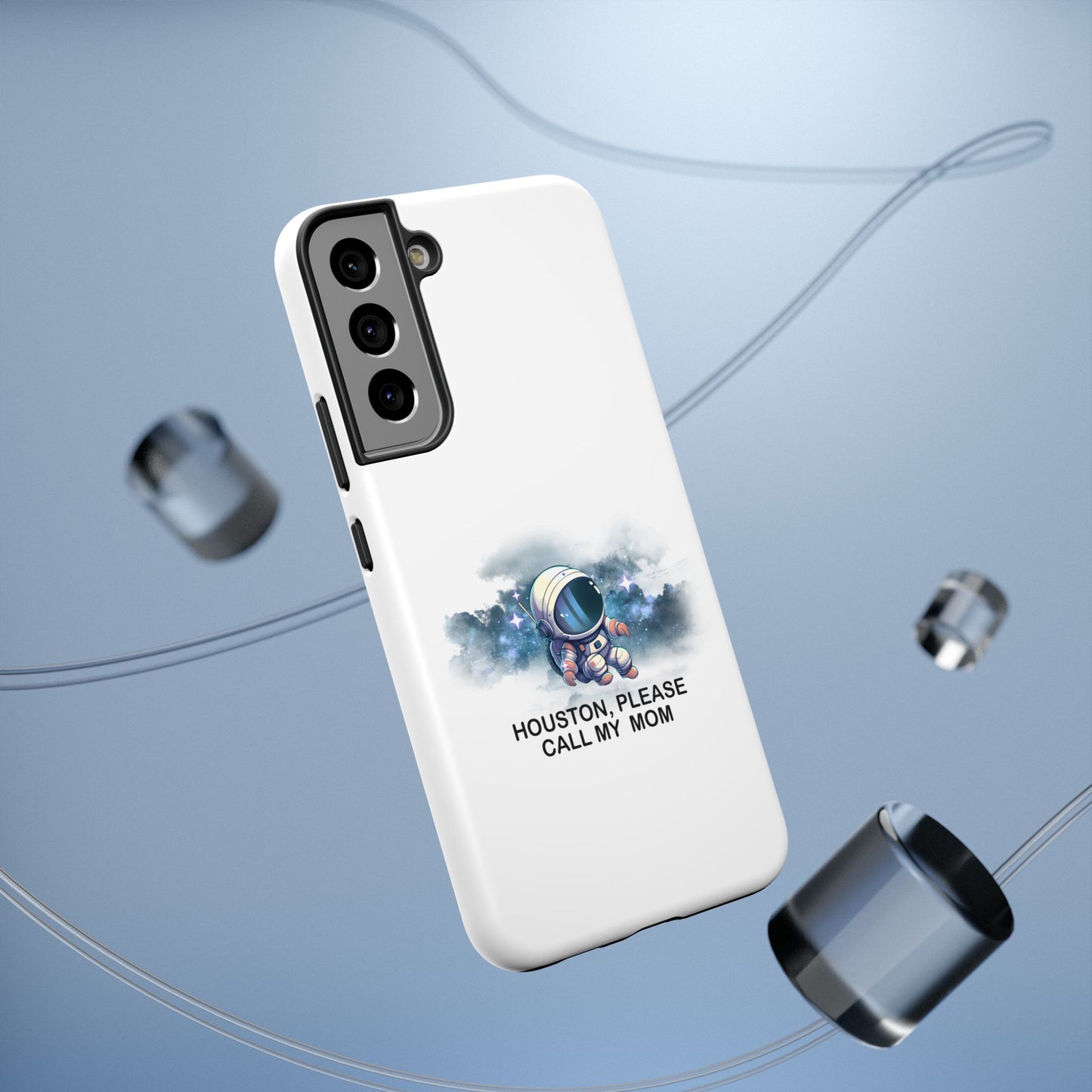 Astronaut Phone Case - "Houston, Please Call My Mom" Impact-Resistant Cover for Space Lovers