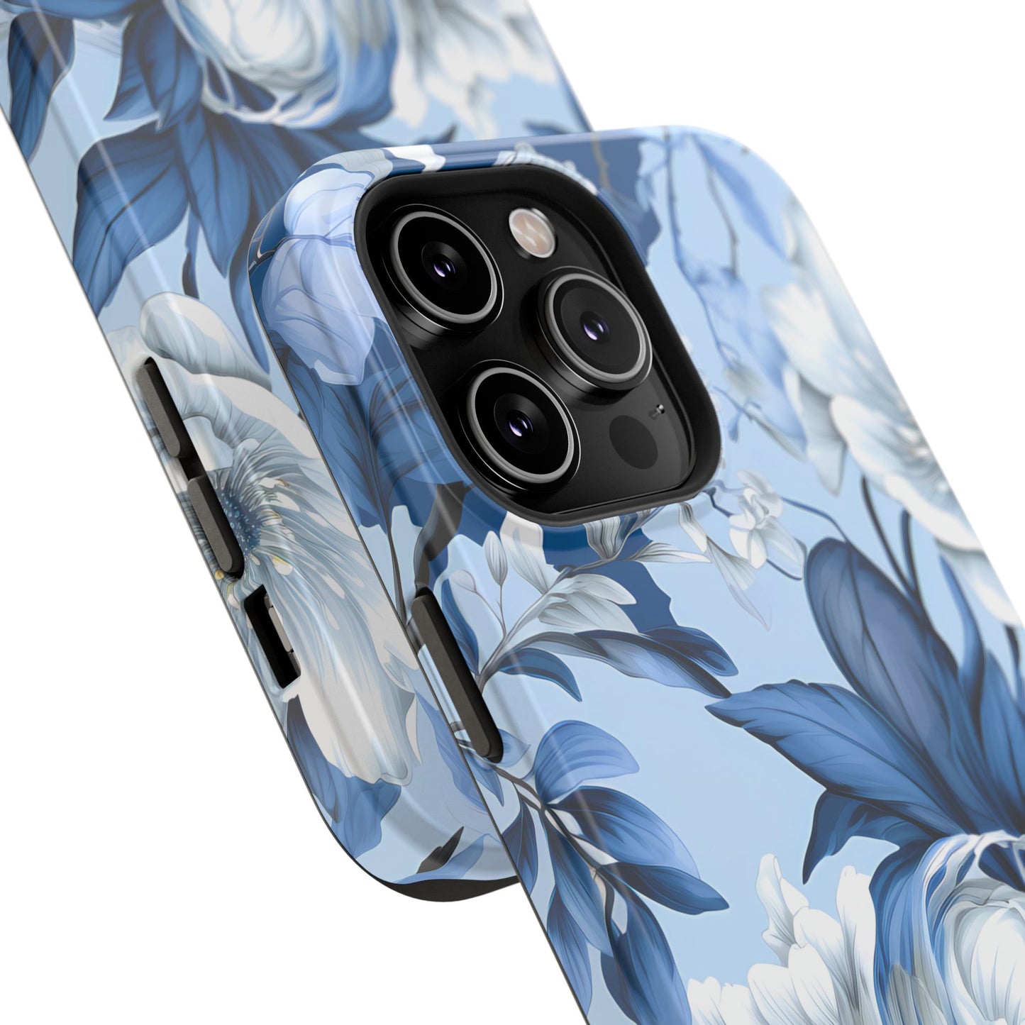 Elegant Blue Floral Phone Case