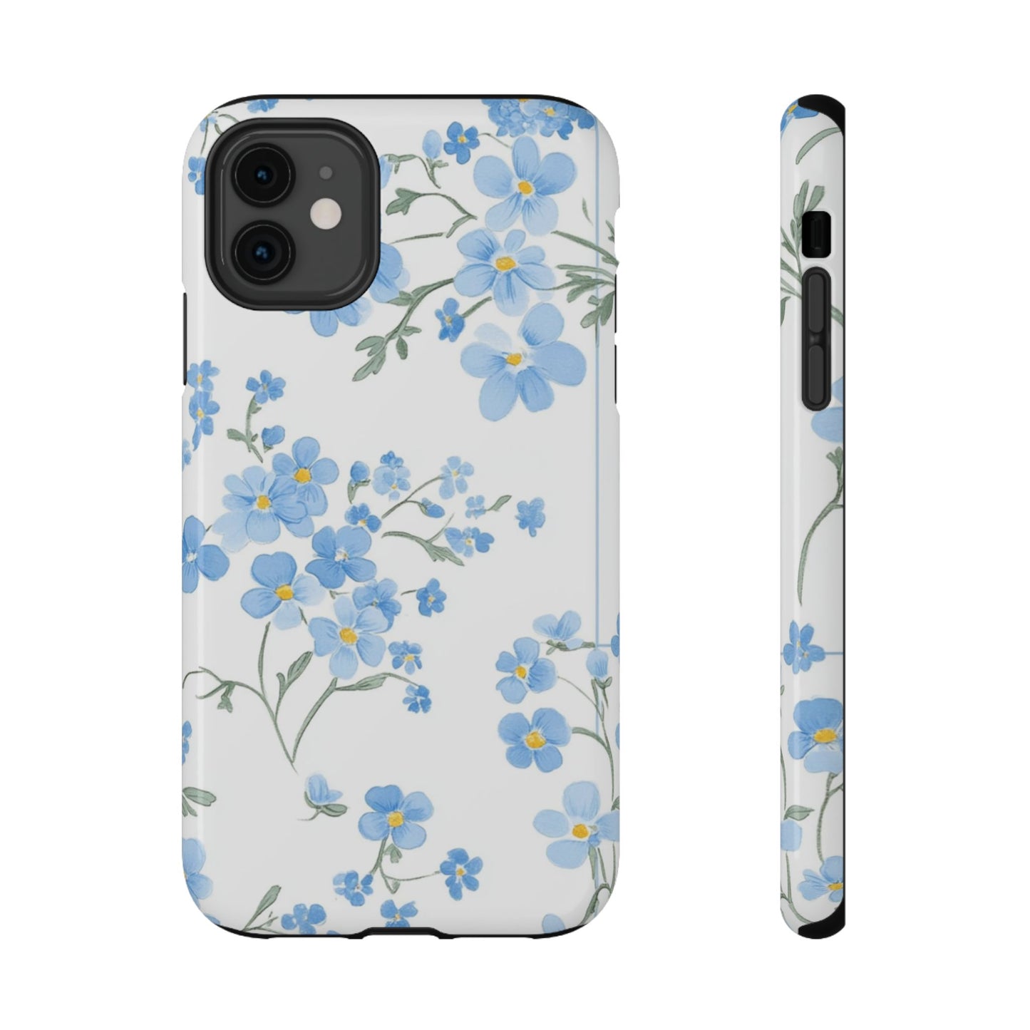 Blue Flower Design Floral Phone Case