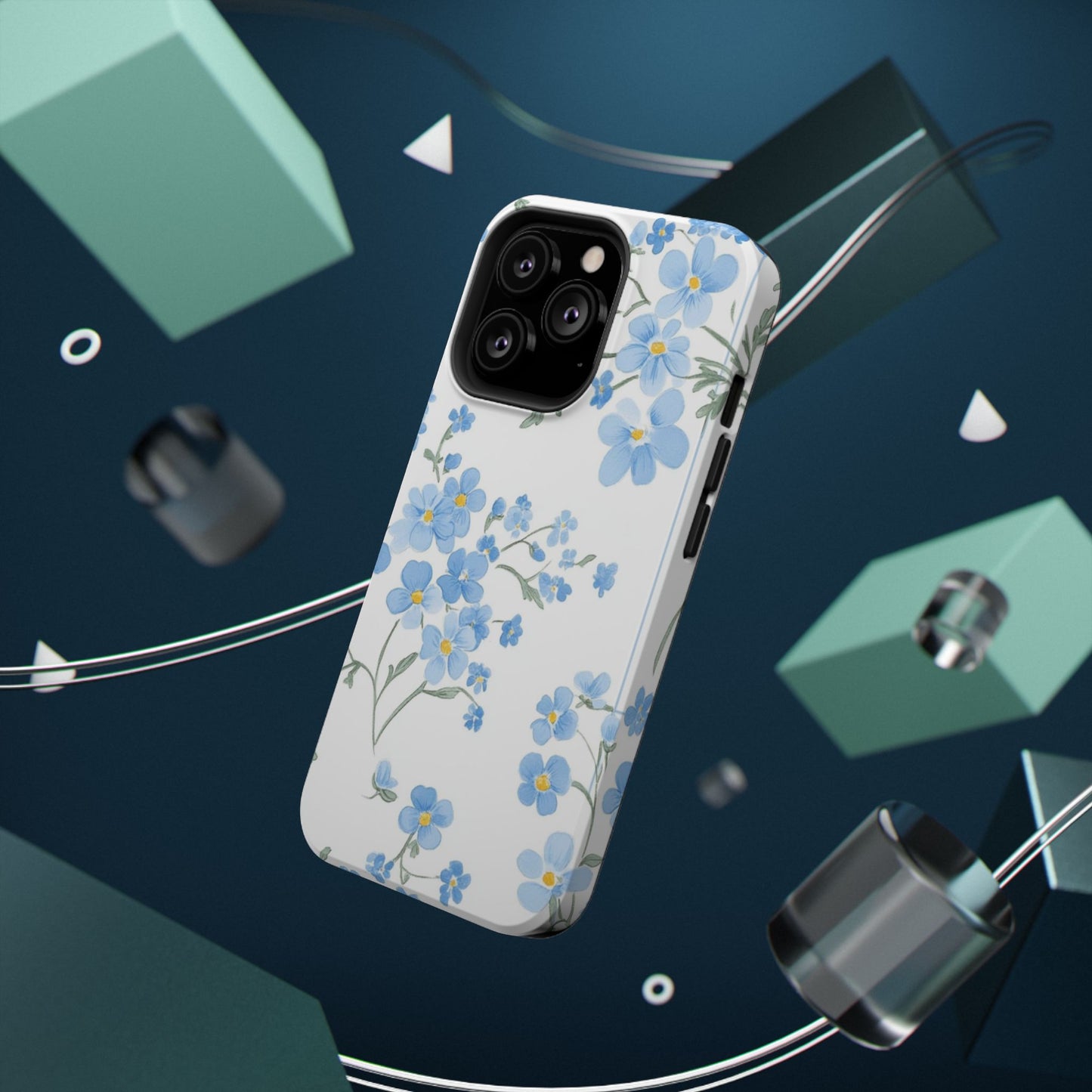Blue Flower Design Floral Phone Case
