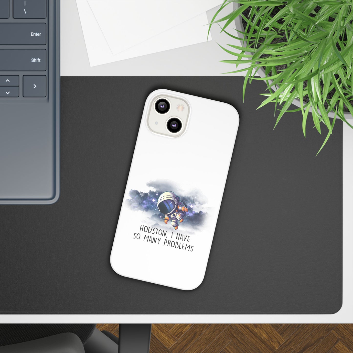 Houston, I Have So Many Problems Slim Phone Case | Cute Astronaut Design | Gift for Space Lovers
