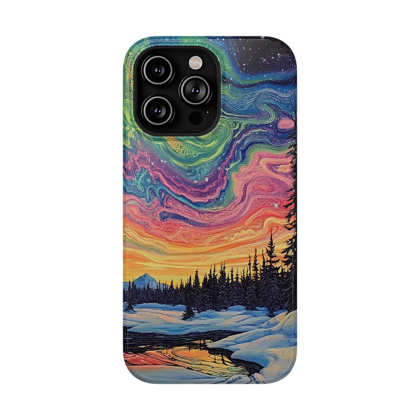 Nature-Inspired Impact-Resistant Phone Case - Vibrant Galaxy Sky Design