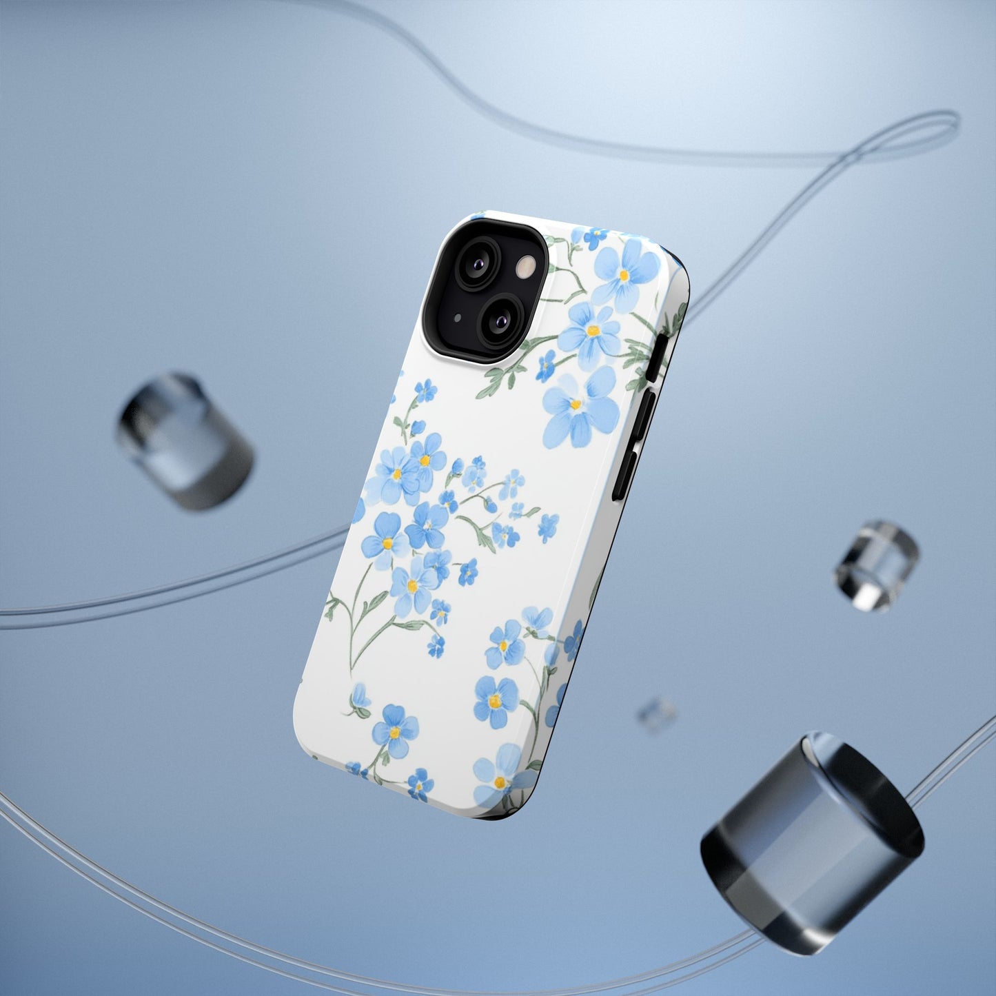 Blue Flower Design Floral Phone Case