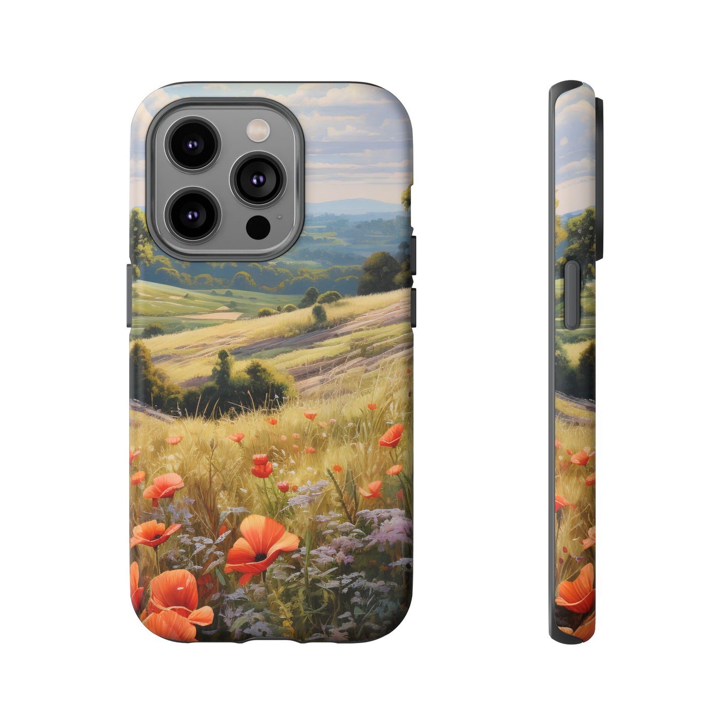Phone Case with Beautiful Poppy Field Design