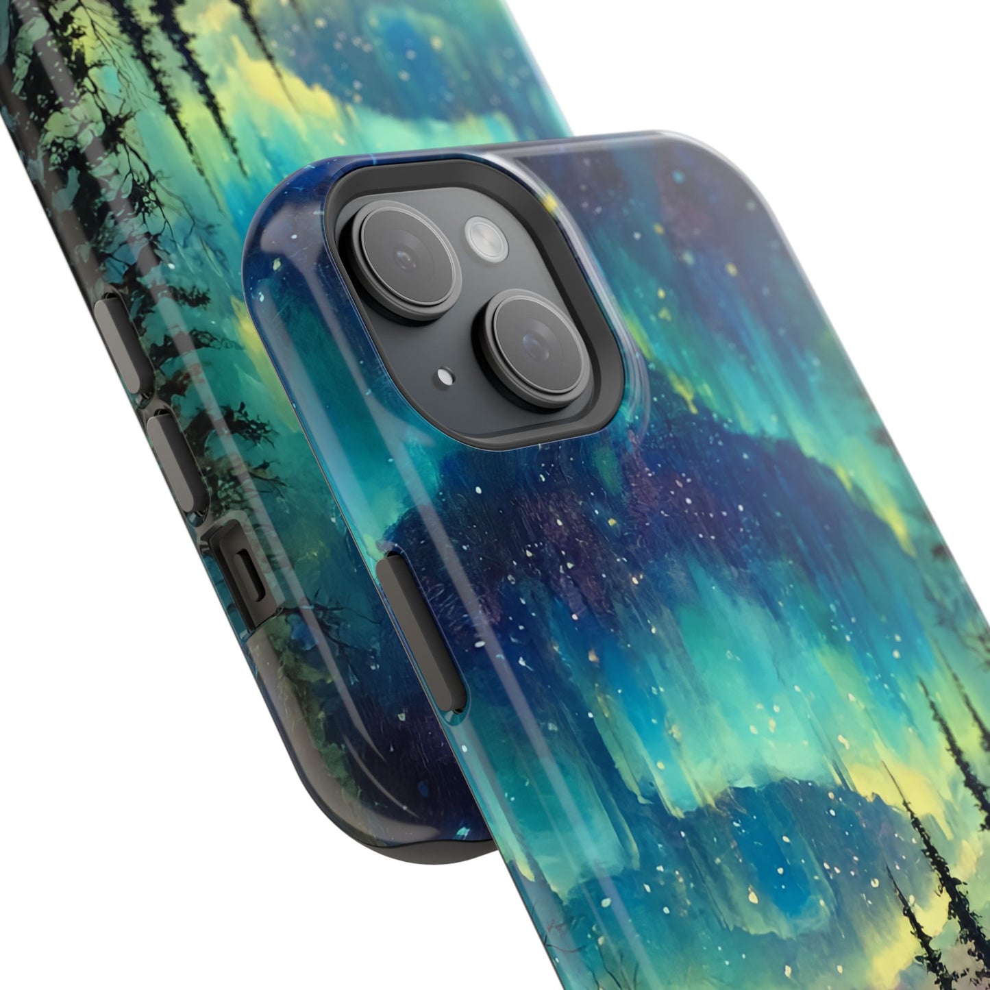 Aurora Borealis Impact-Resistant Phone Case - Durable Protection with Stunning Northern Lights Design