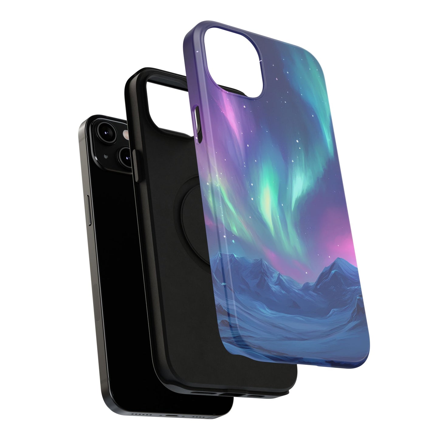 Aurora Borealis Impact-Resistant Phone Case - Colorful Northern Lights Design-2