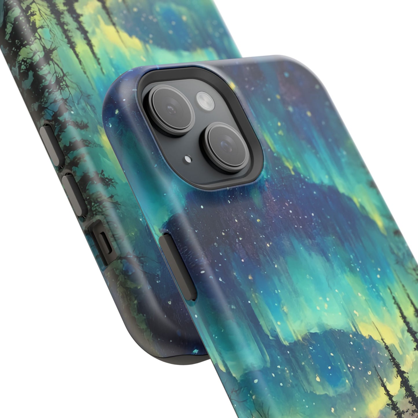 Aurora Borealis Impact-Resistant Phone Case - Durable Protection with Stunning Northern Lights Design