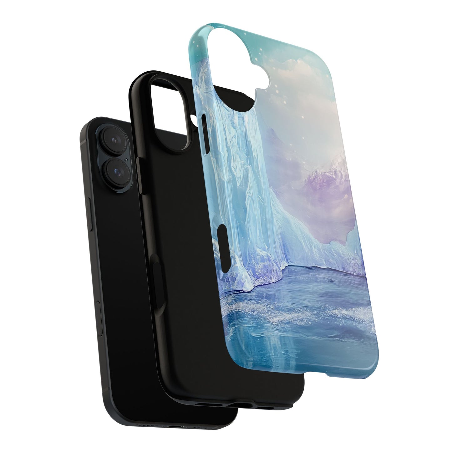 Artistic Phone Case with Iceberg Design