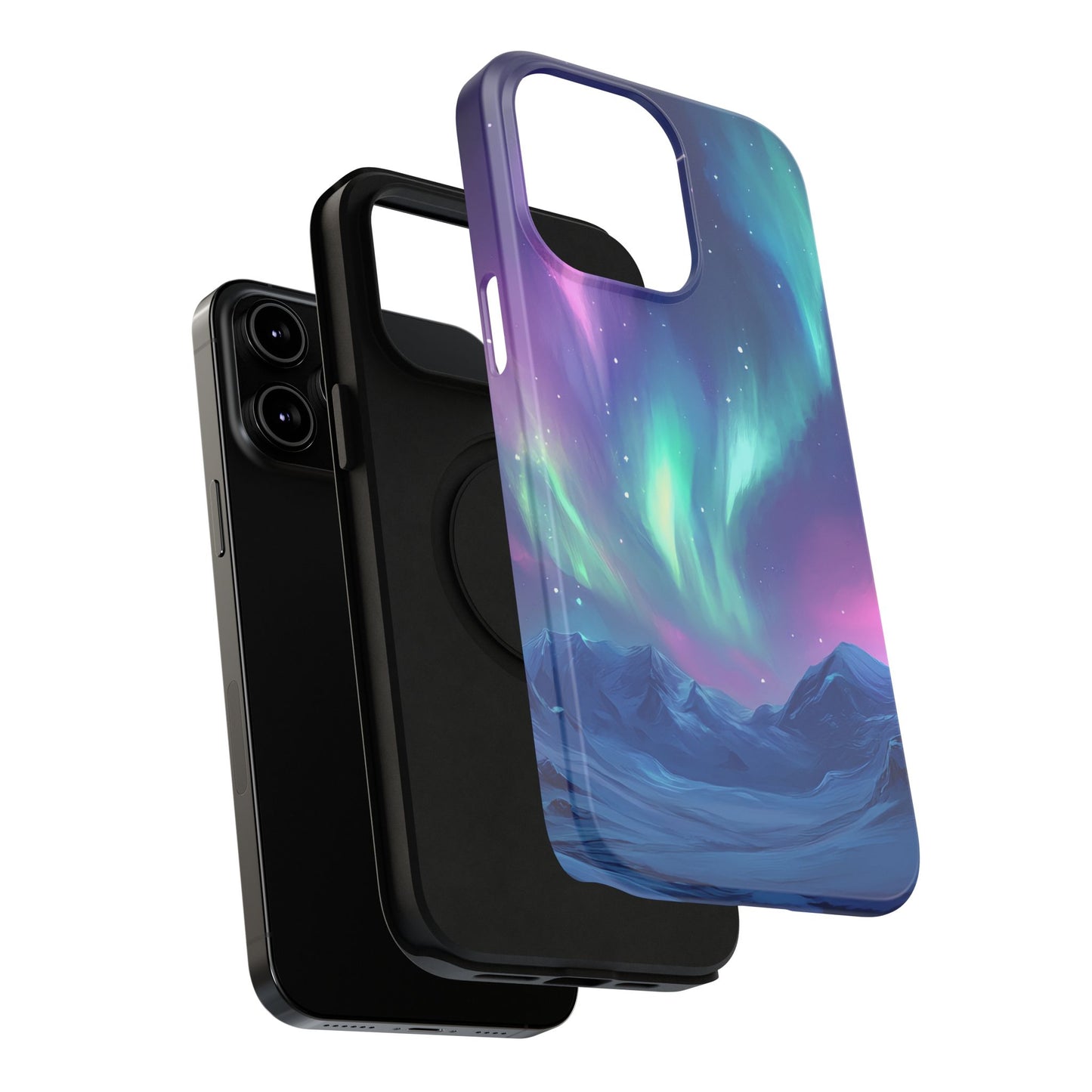 Aurora Borealis Impact-Resistant Phone Case - Colorful Northern Lights Design-2