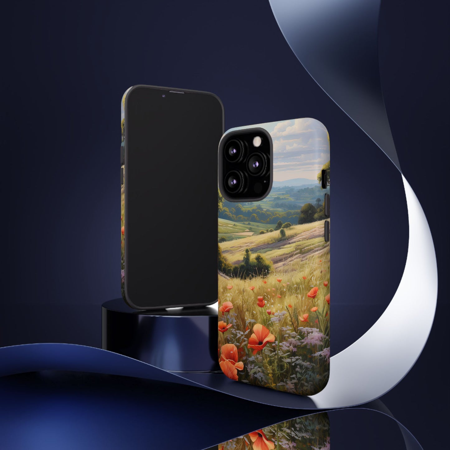 Phone Case with Beautiful Poppy Field Design