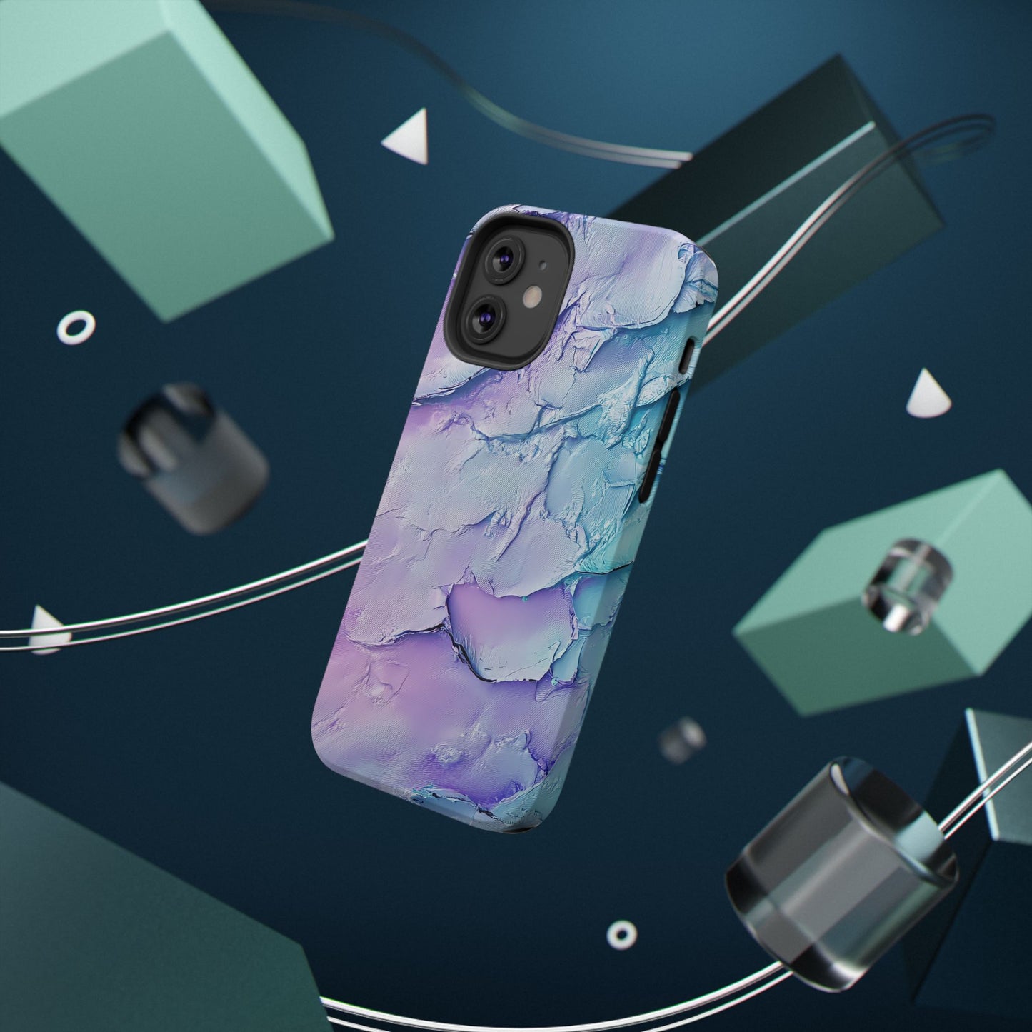 Vibrant Impact-Resistant Phone Case - Colorful Texture Design