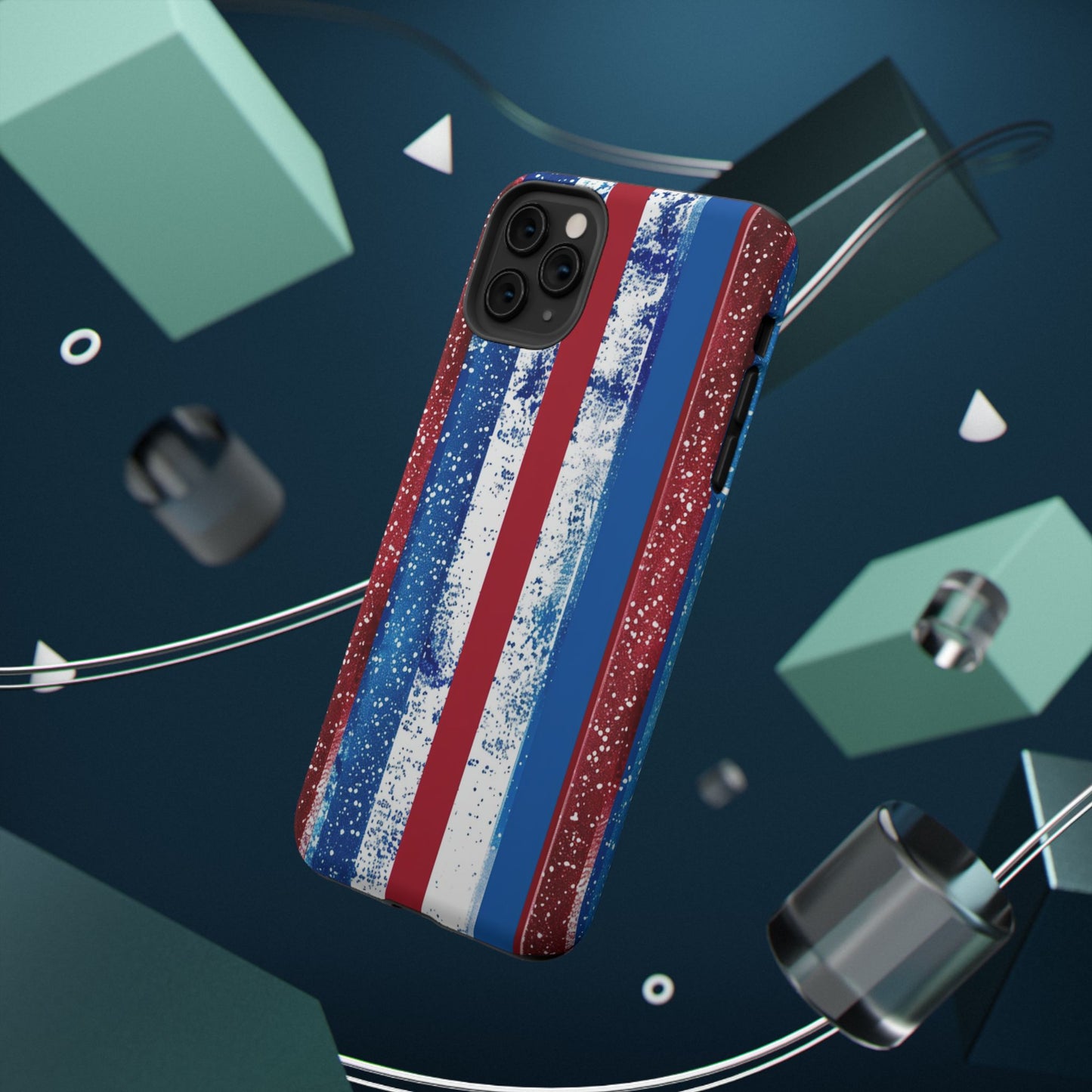 Patriotic Stripes Impact-Resistant Phone Case